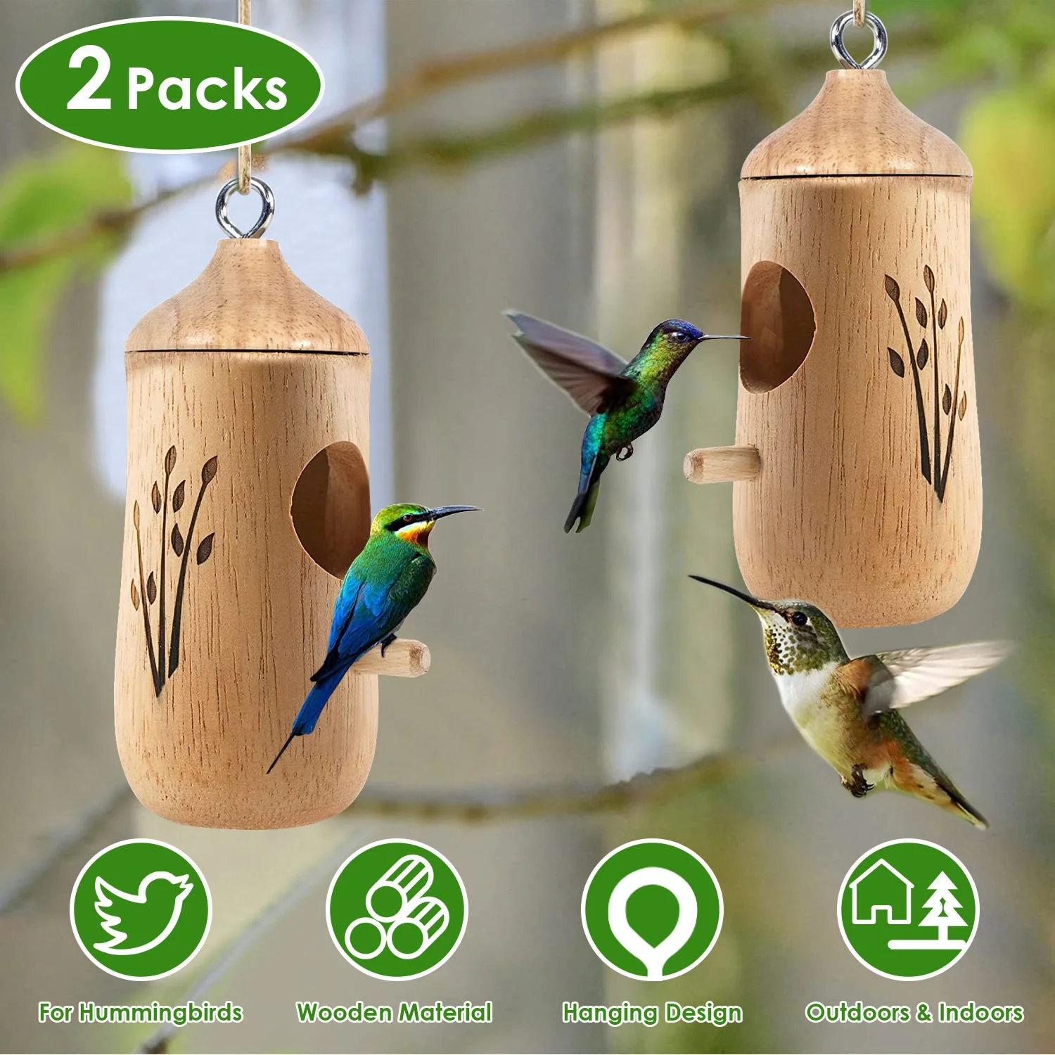 GBruno 2 Packs Humming Bird Houses - Image 3