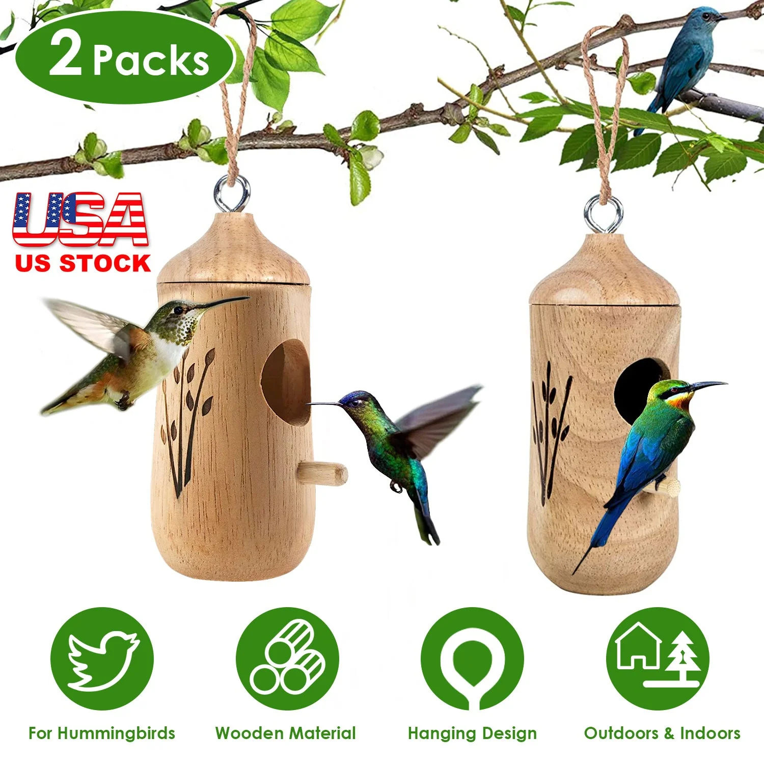 GBruno 2 Packs Humming Bird Houses - Image 5
