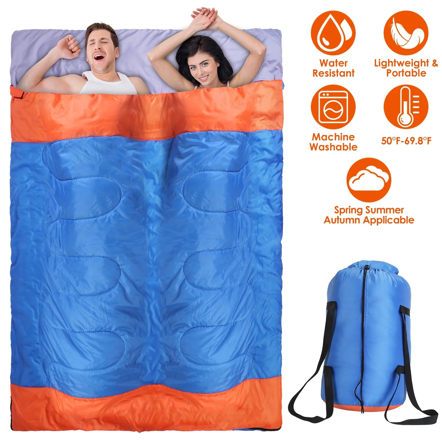 GBruno 2 People Sleeping Bag - Image 2