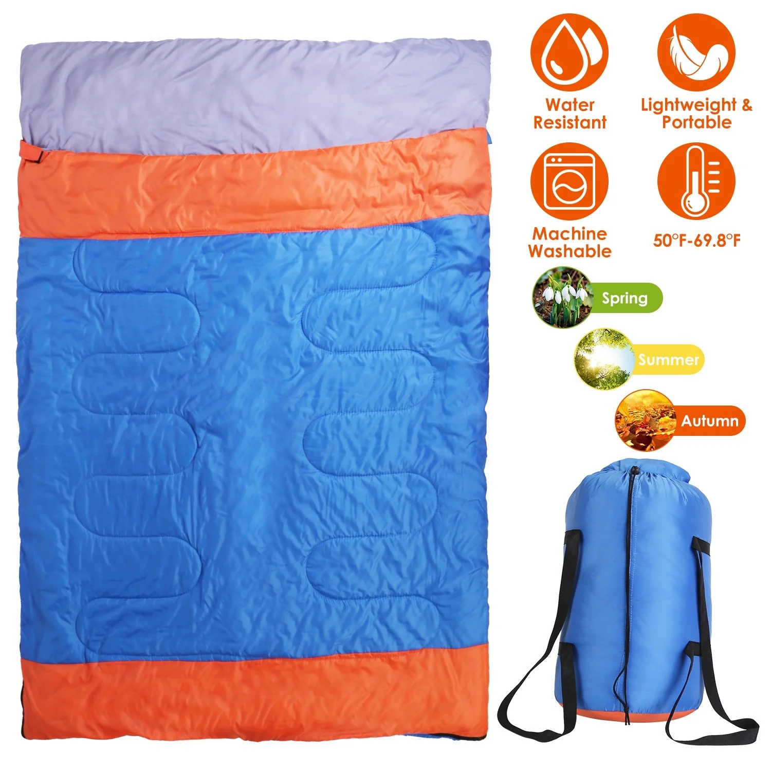 GBruno 2 People Sleeping Bag - Image 4