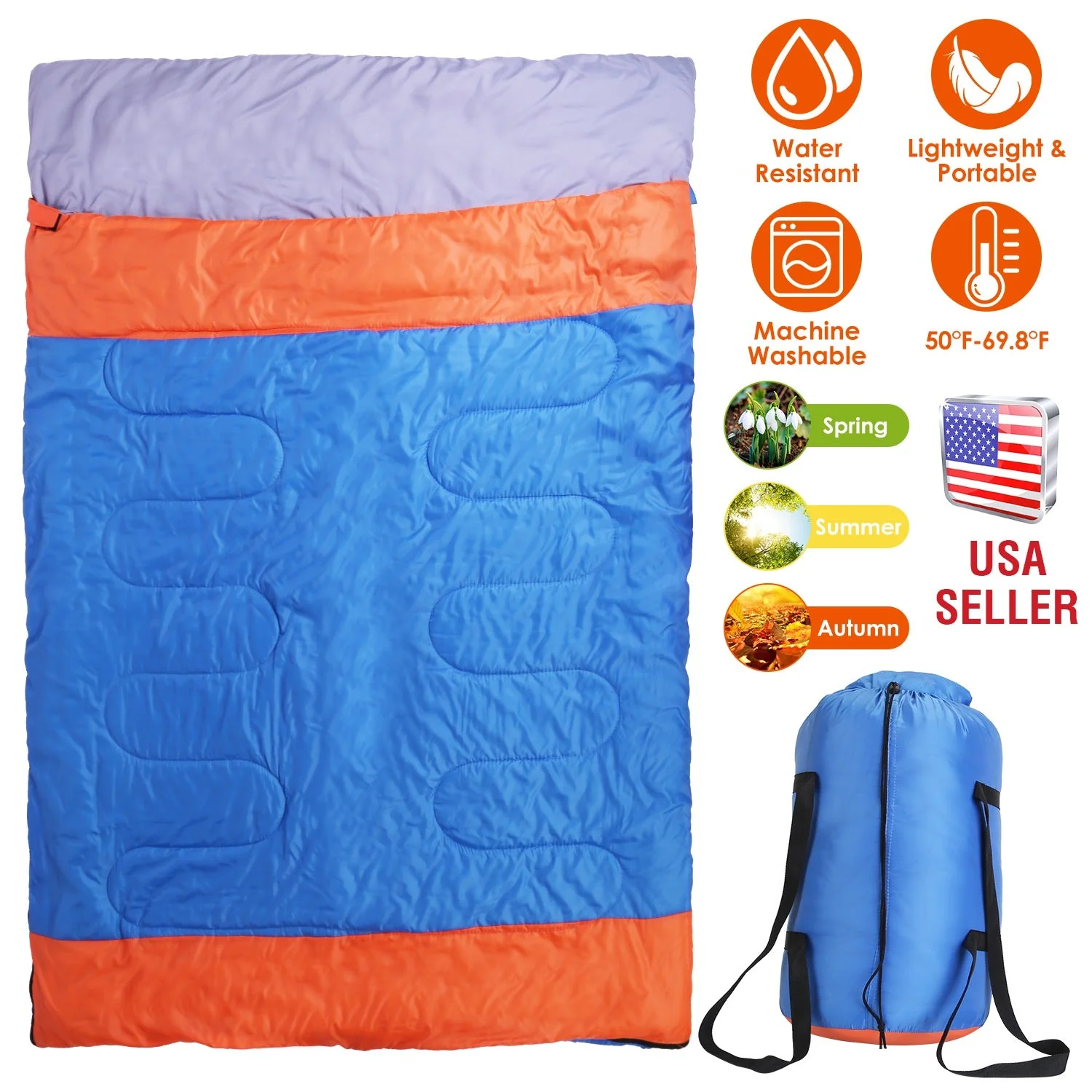 GBruno 2 People Sleeping Bag - Image 5