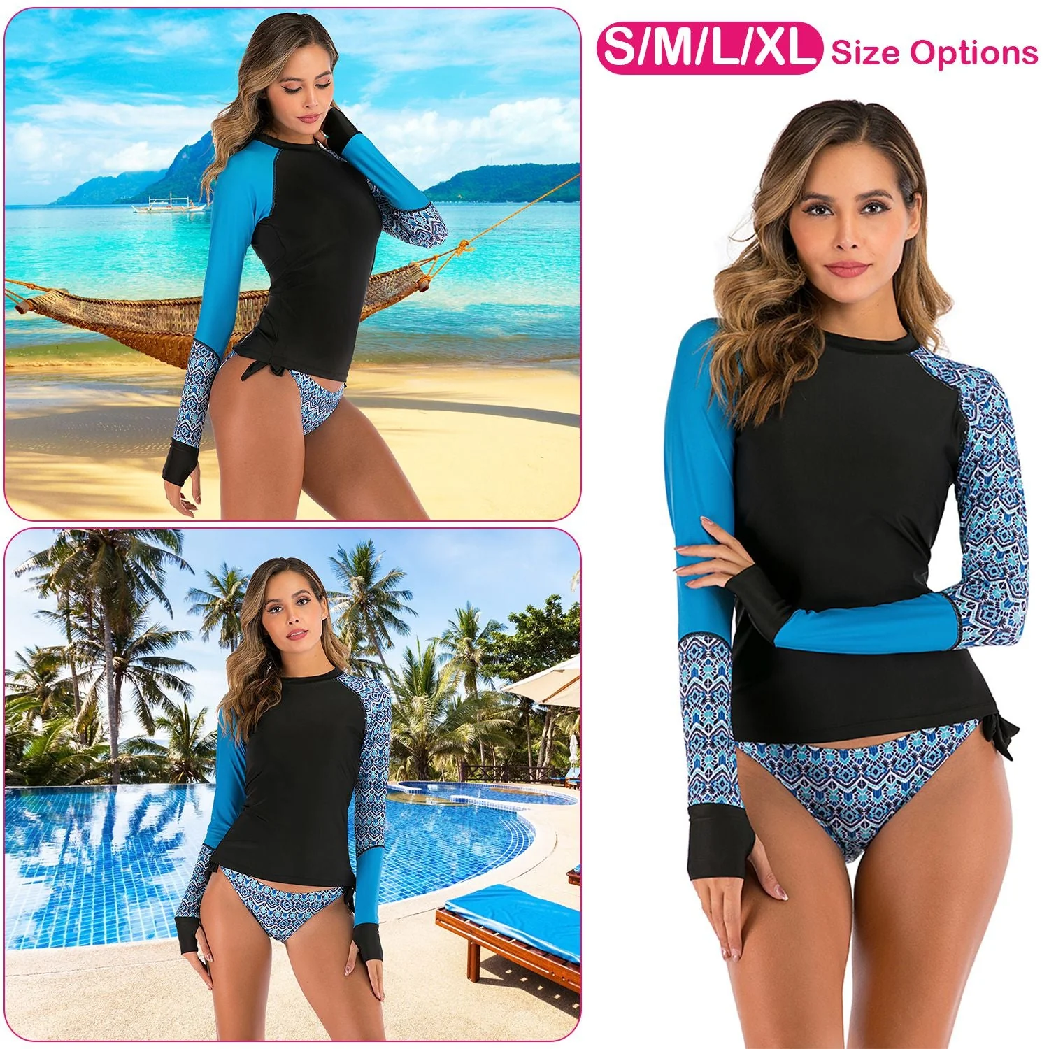 GBruno 2 Piece Long Sleeve Swimsuit - Image 4