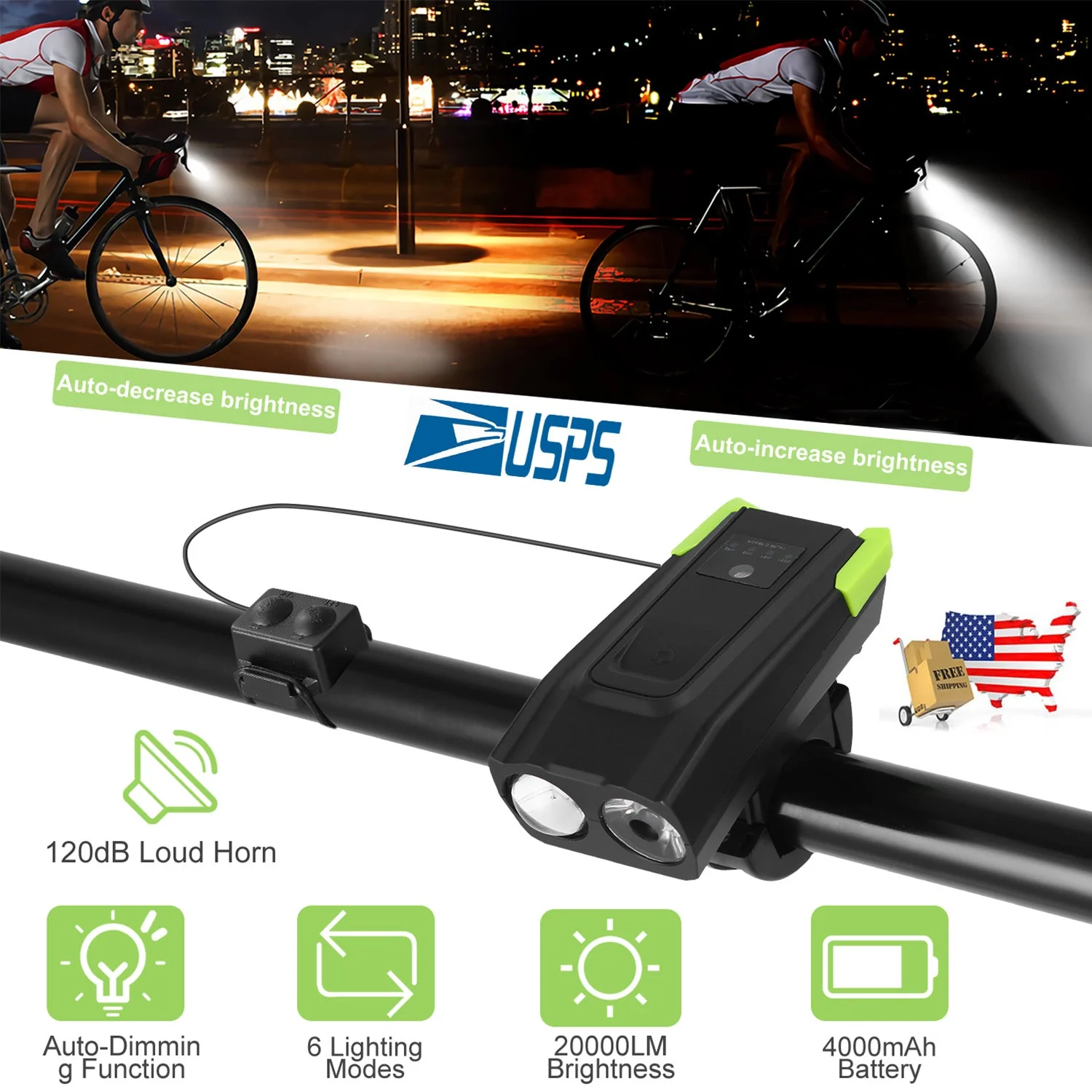 GBruno 20000LM Bike Front Lights Set - Image 2