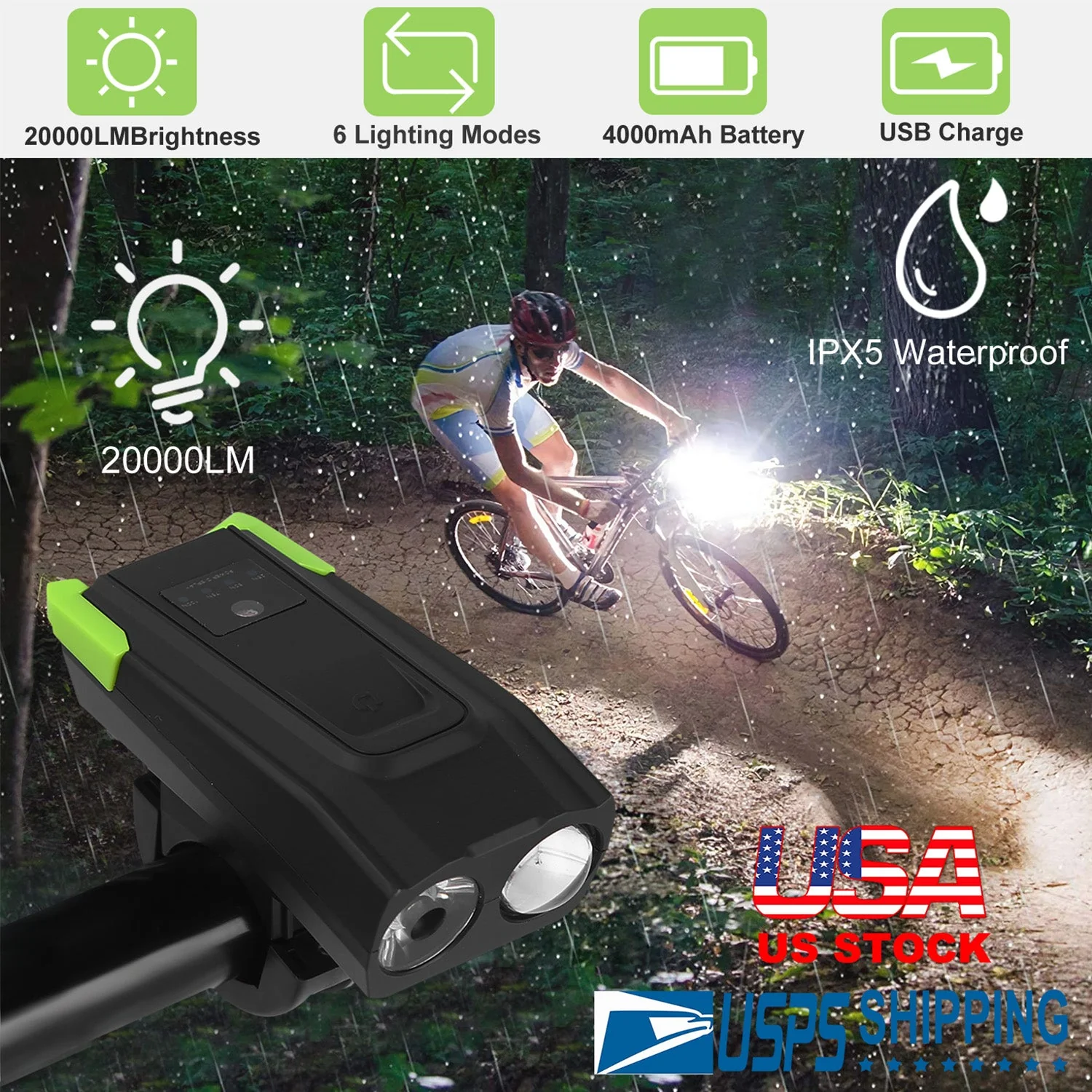 GBruno 20000LM Bike Front Lights Set - Image 6
