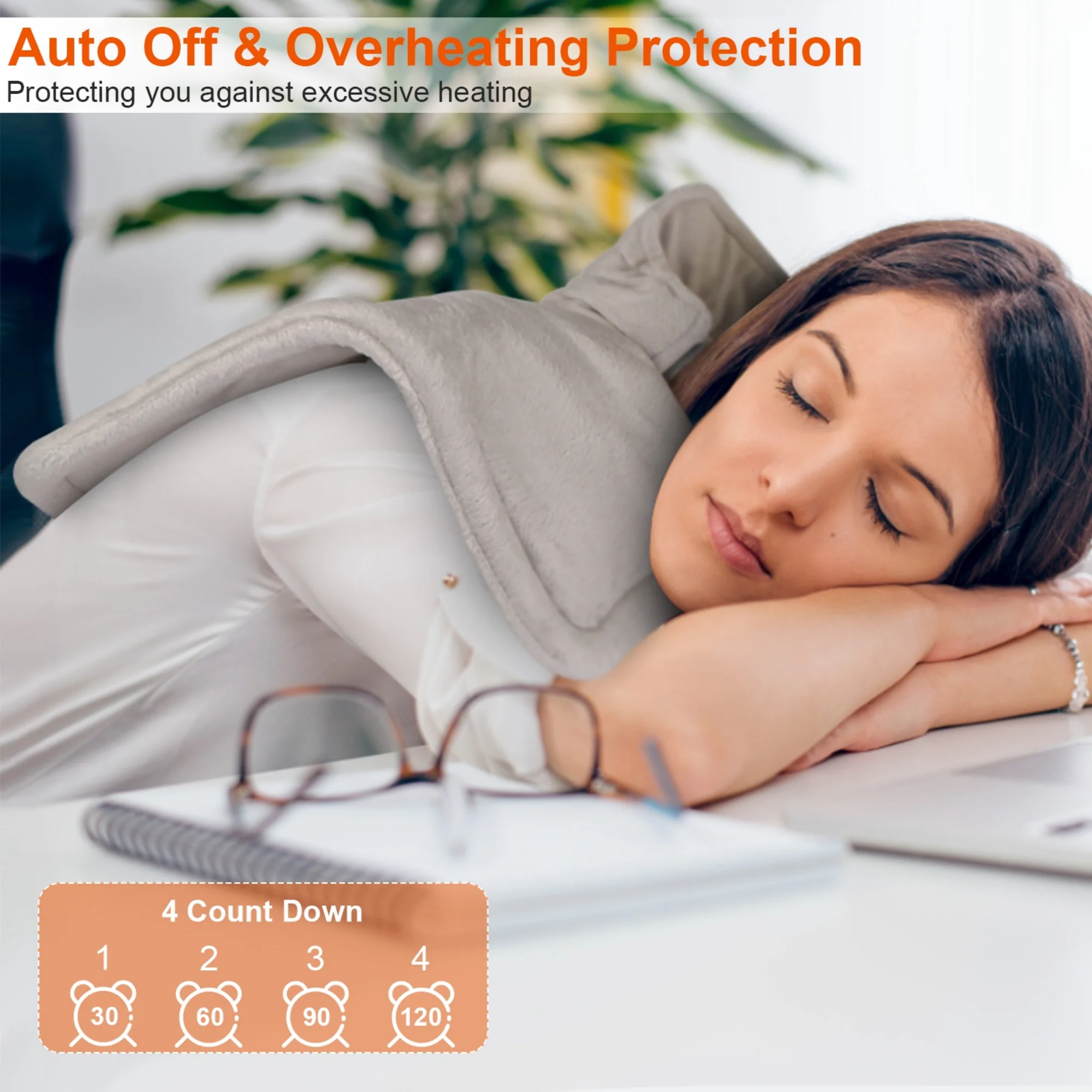 GBruno 22.4x16.3in Large Weighted Heating Pad - Image 3