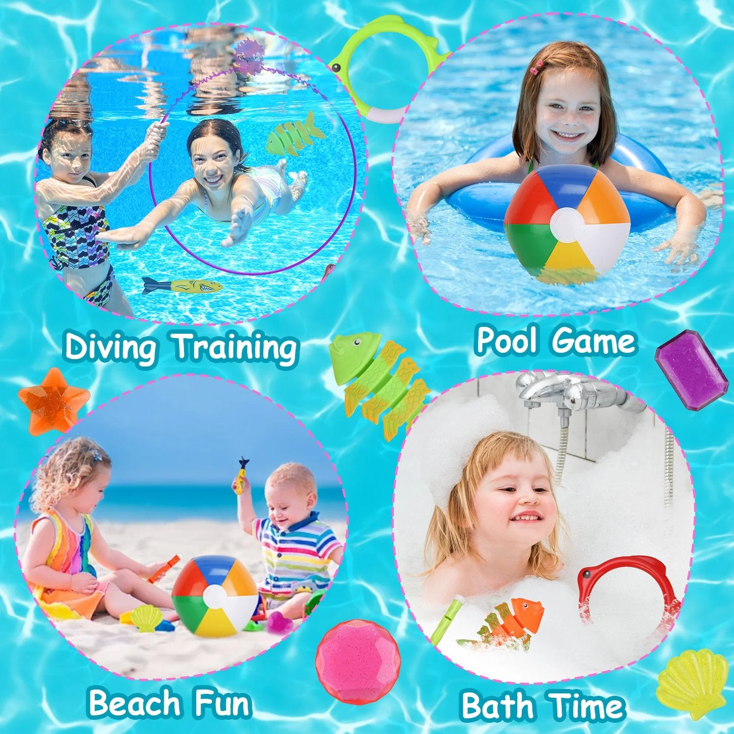 GBruno 24Pcs Diving Toys Swimming Pool - Image 4