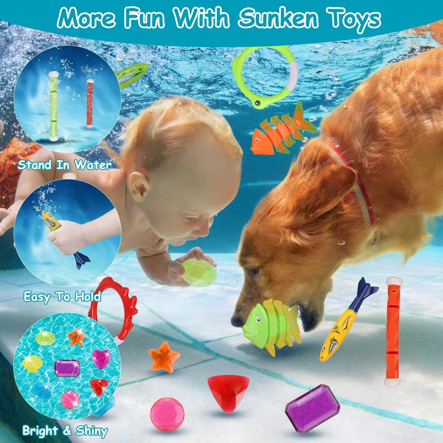 GBruno 24Pcs Diving Toys Swimming Pool - Image 6