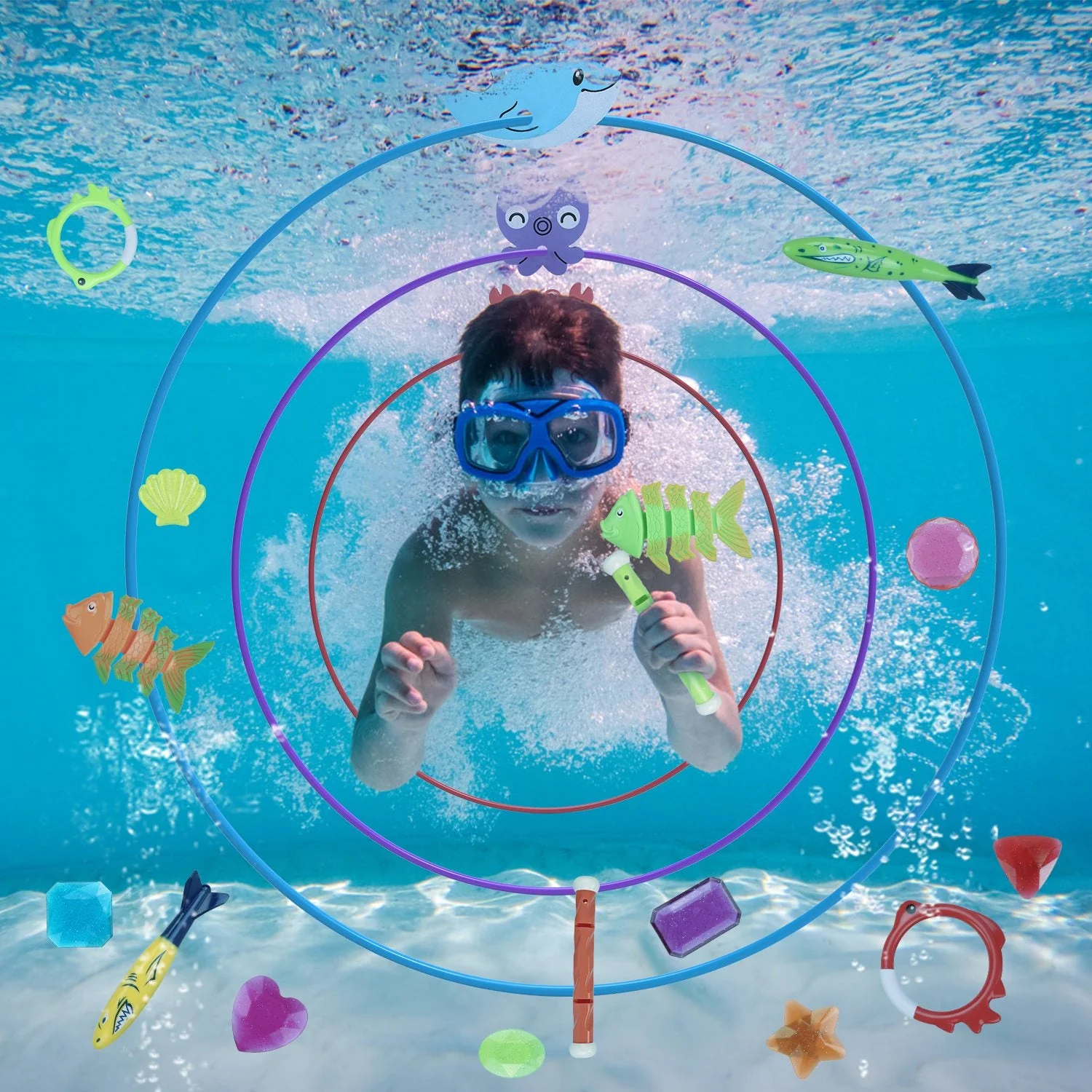 GBruno 24Pcs Diving Toys Swimming Pool - Image 7