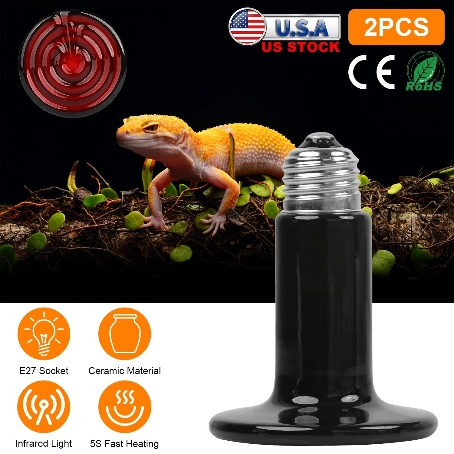 GBruno 2Pcs Ceramic Heat Lamp - Image 5