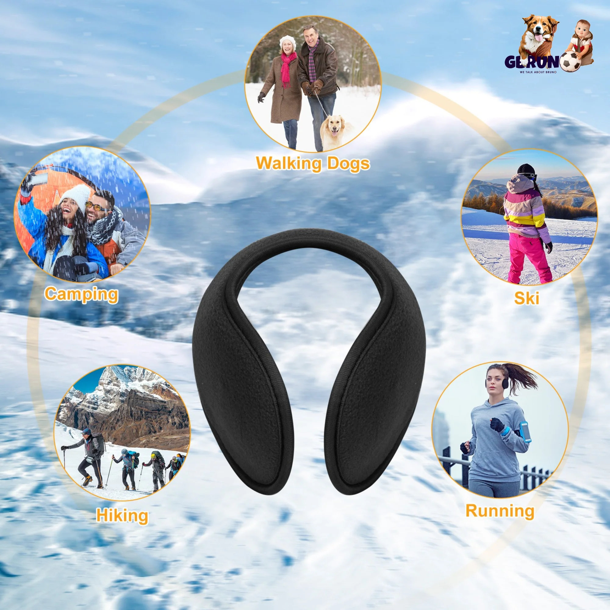 GBruno 2Pcs Ear Warmers Unisex - Image 2