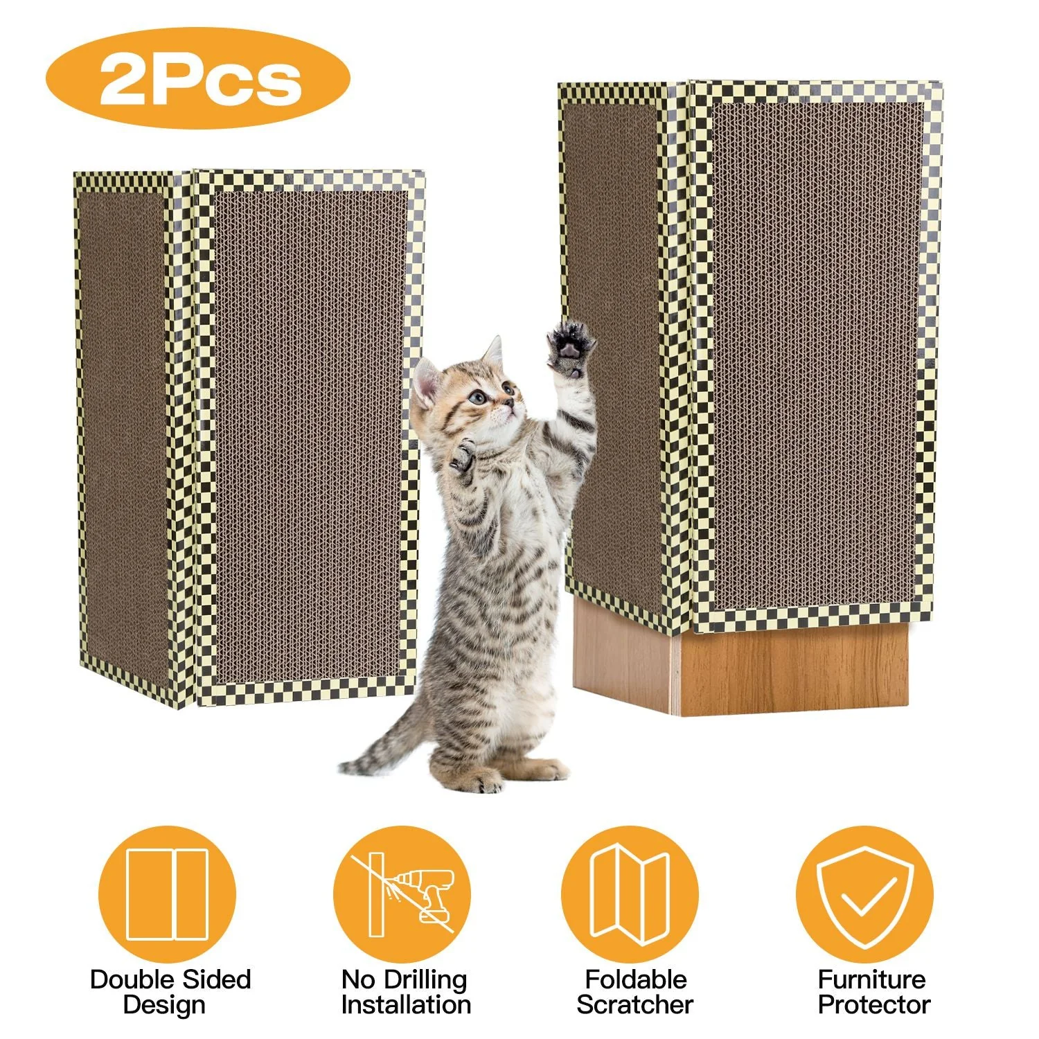 GBruno 2Pcs Foldable Cat Scratcher - Image 3