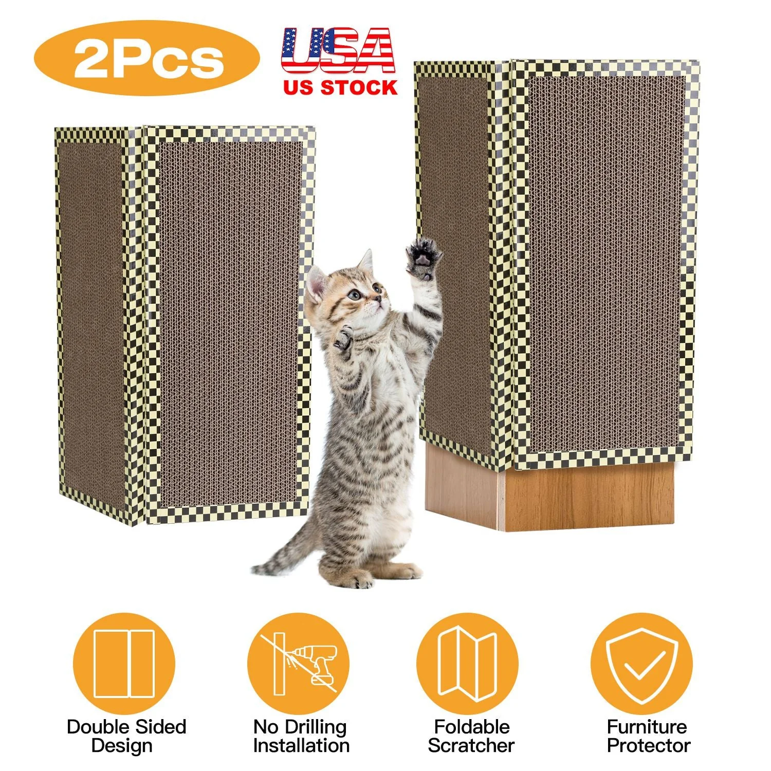 GBruno 2Pcs Foldable Cat Scratcher - Image 4
