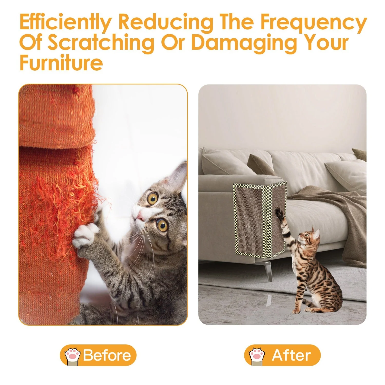 GBruno 2Pcs Foldable Cat Scratcher - Image 6