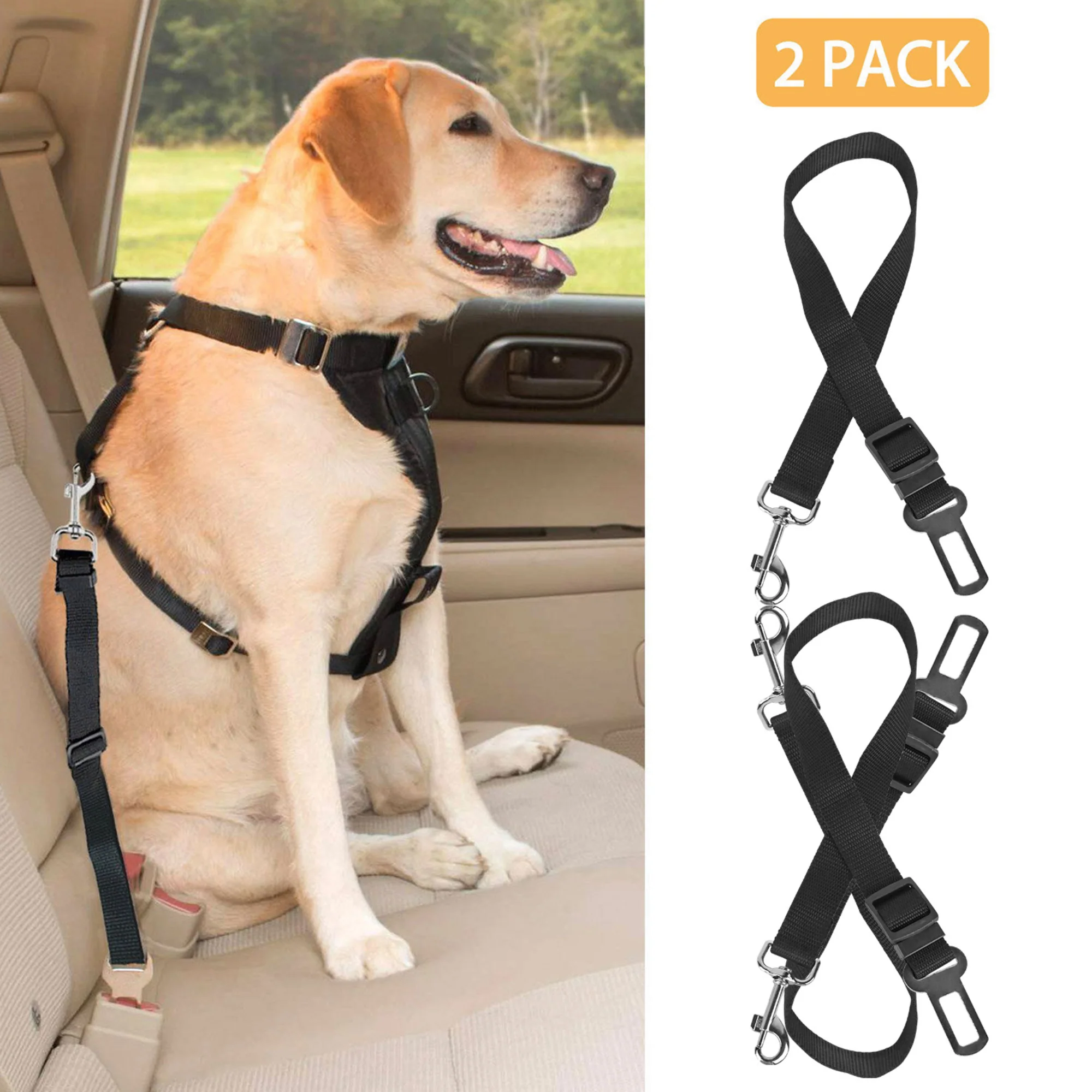 GBruno 2Pcs Pet Dog Seat Belt - Image 2
