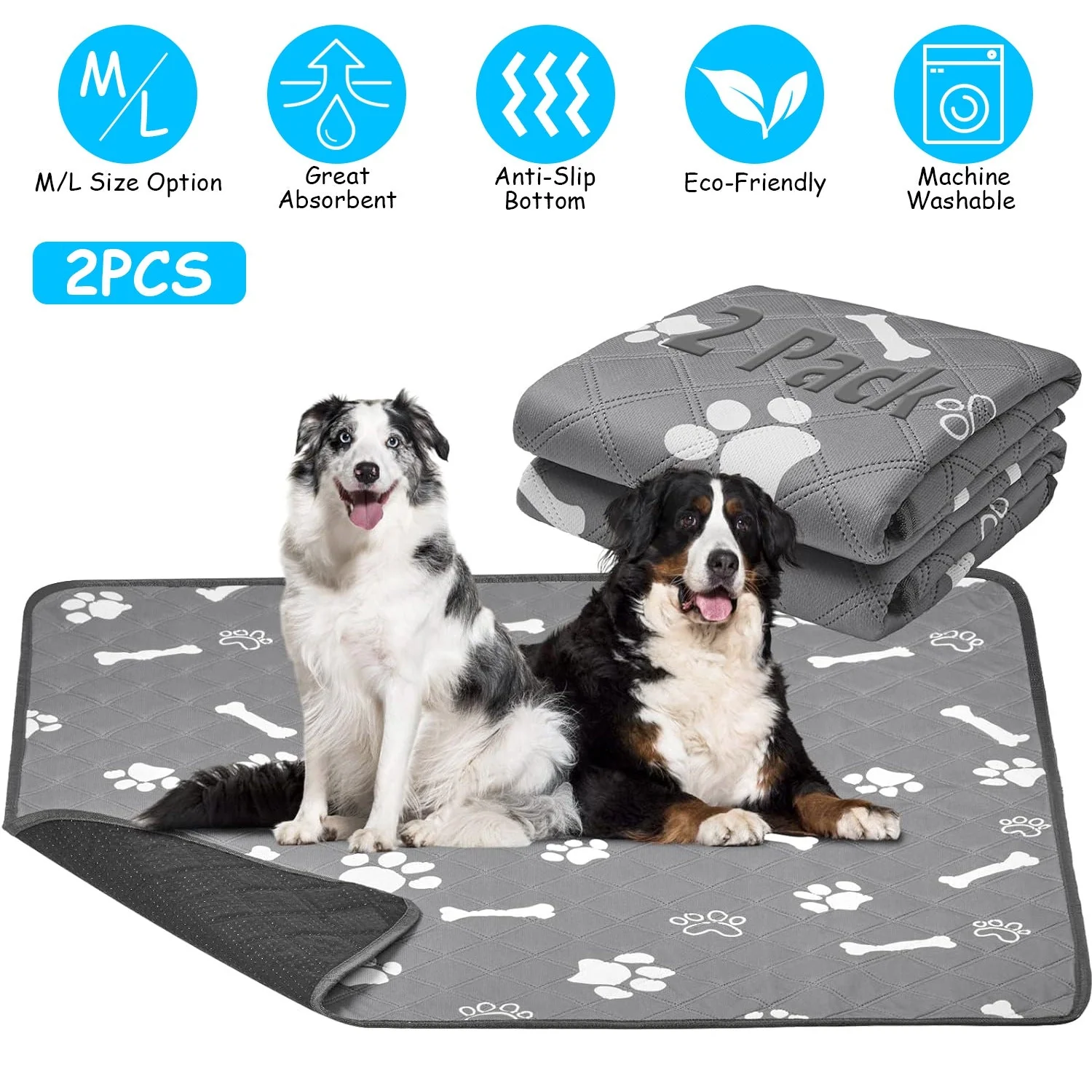 GBruno 2Pcs Washable Pet Pee Pads - Image 6
