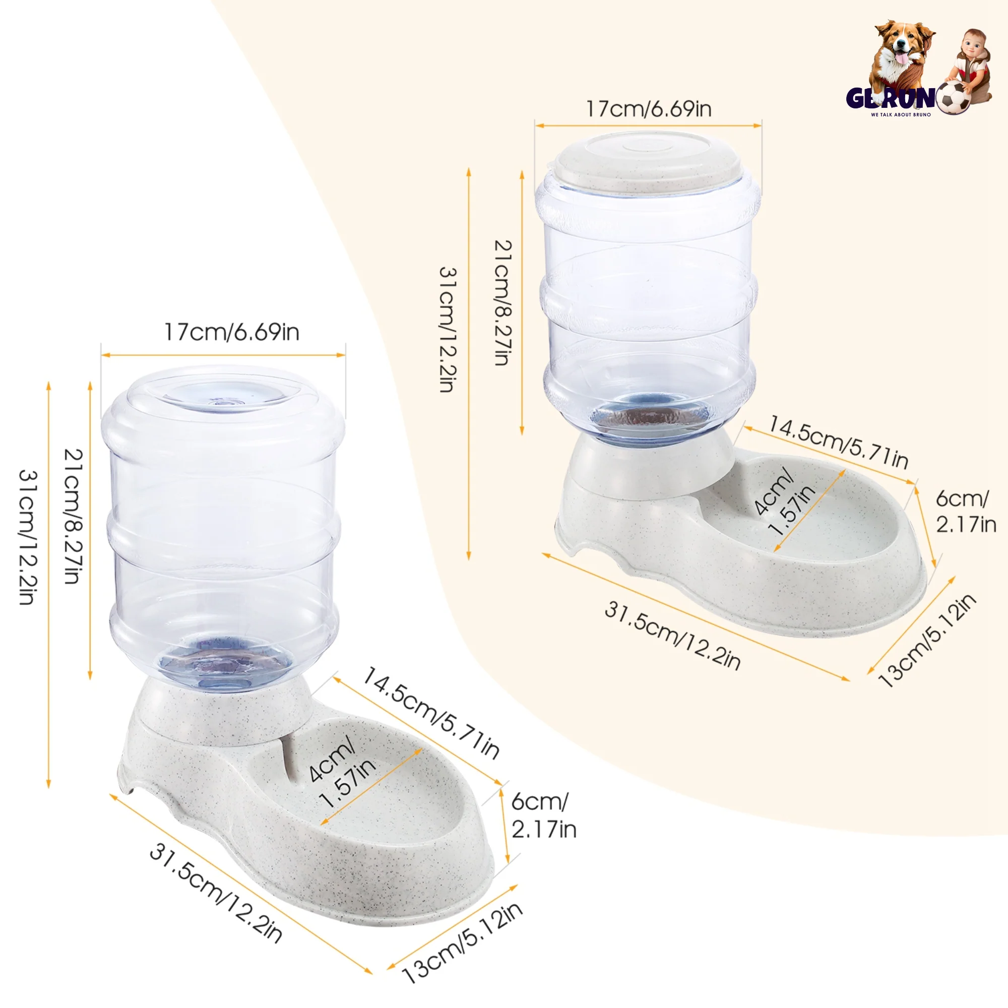 GBruno 3.5L/1Gal Pet Water Dispenser - Image 2