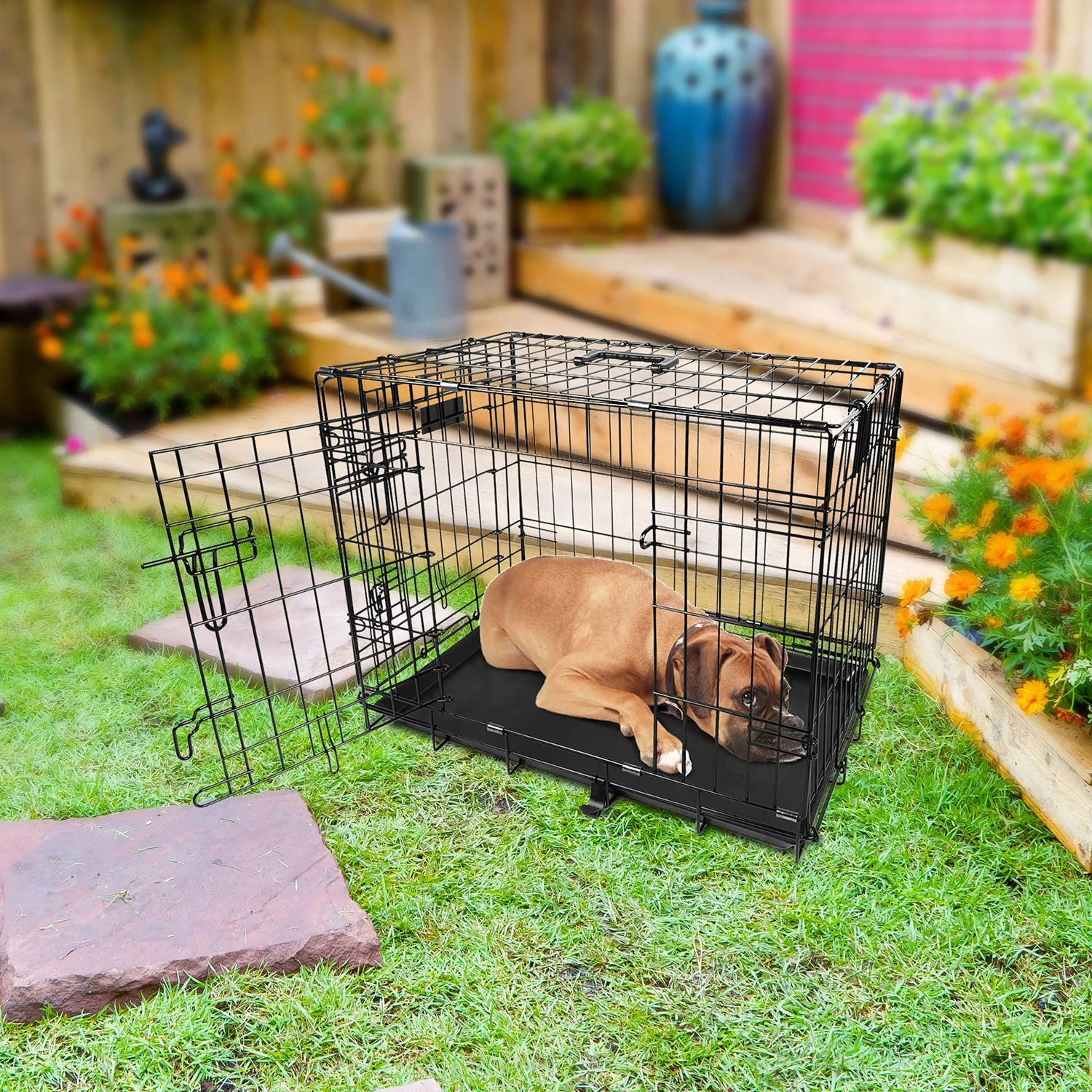 GBruno 30inches Dogs Crate Folding Metal - Image 6