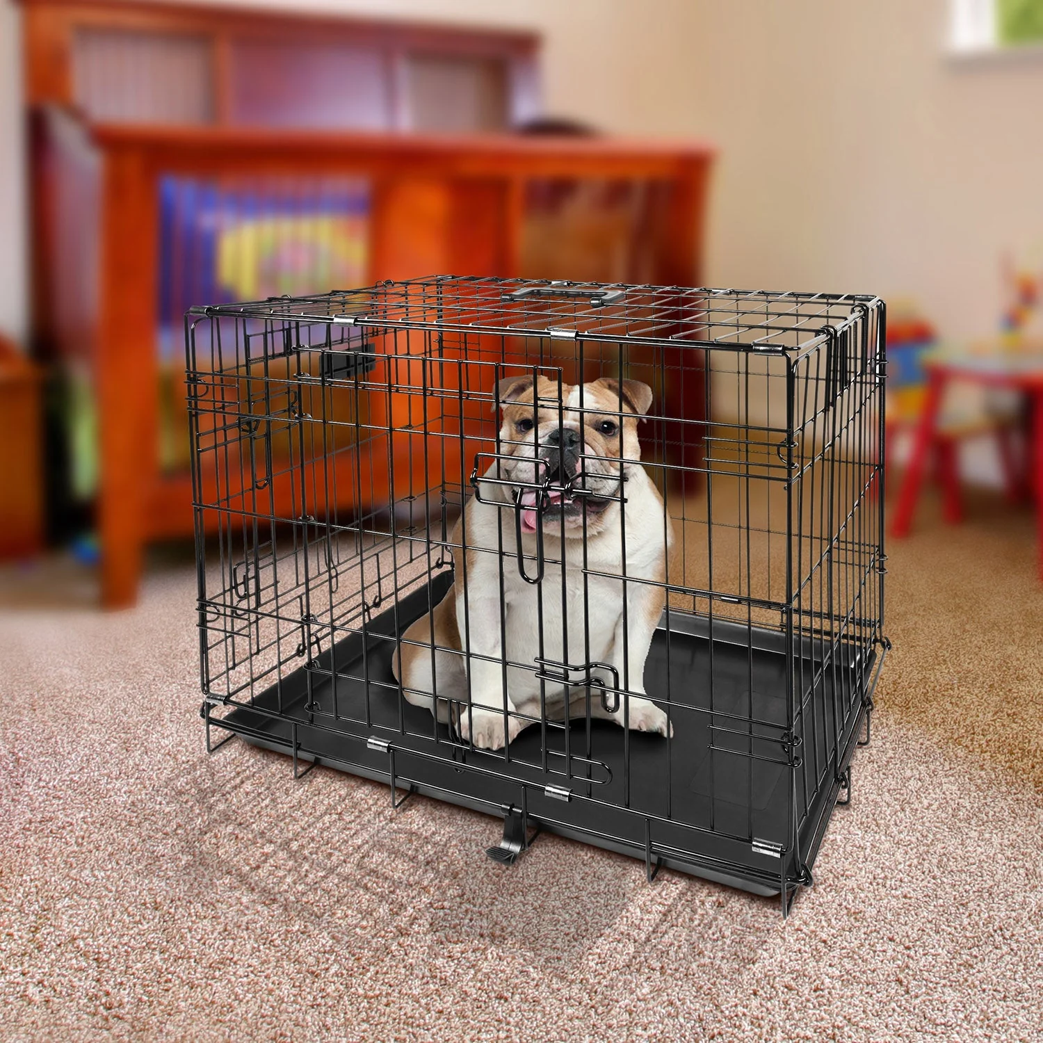 GBruno 30inches Dogs Crate Folding Metal - Image 7