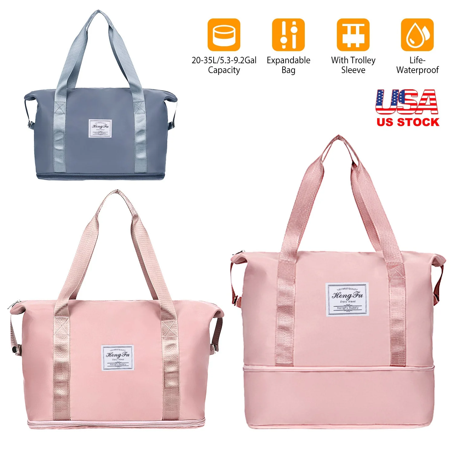 GBruno 35L/9.2Gal Shoulder Travel Duffle Bag - Image 2