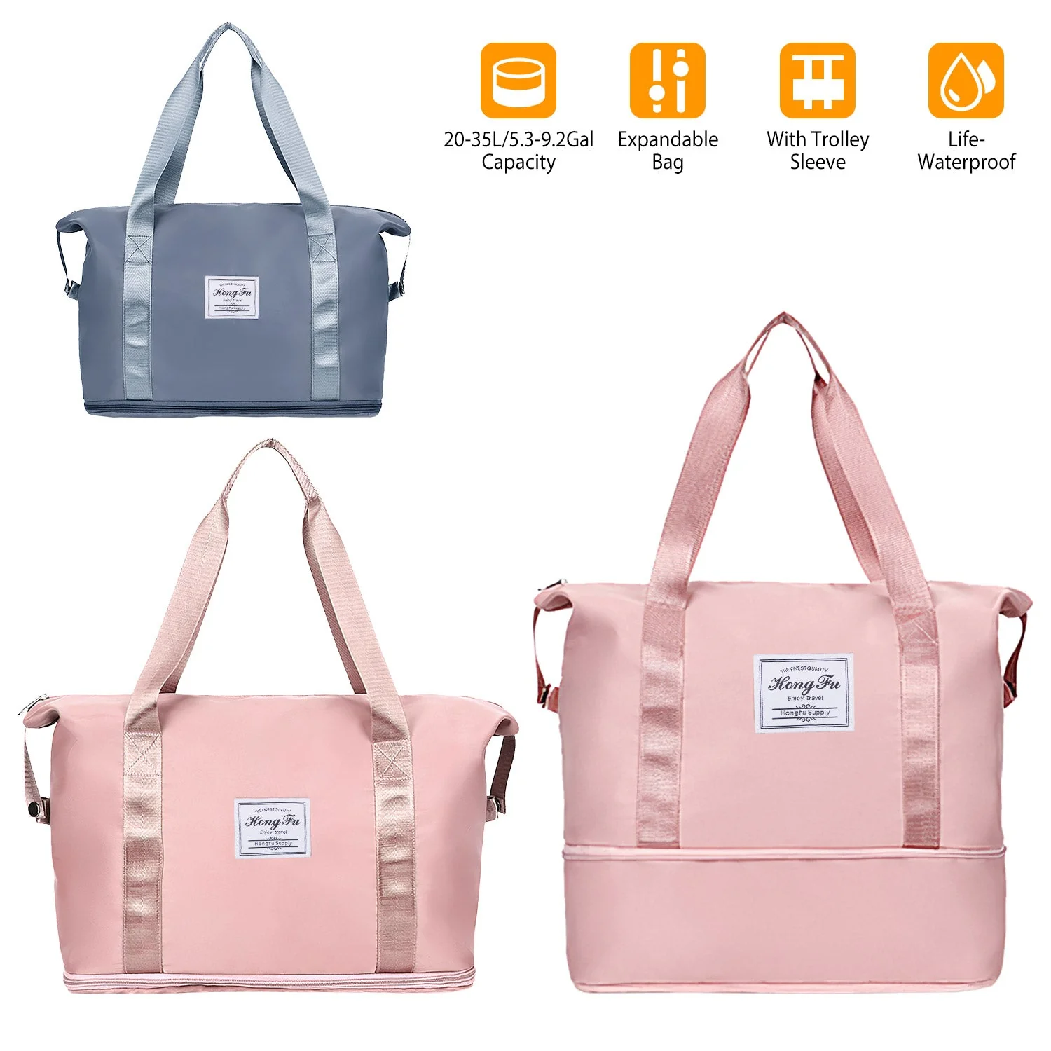 GBruno 35L/9.2Gal Shoulder Travel Duffle Bag - Image 3