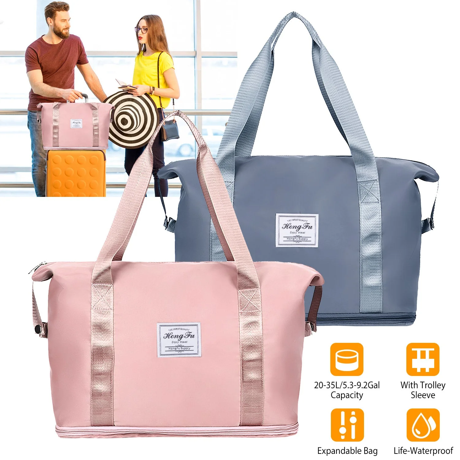 GBruno 35L/9.2Gal Shoulder Travel Duffle Bag - Image 5