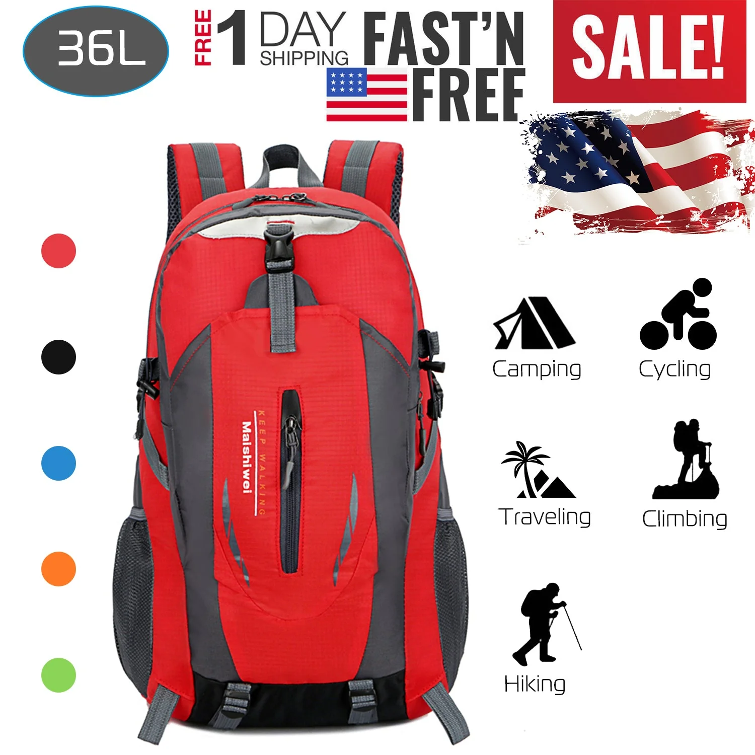 GBruno 36L Outdoor Backpack Waterproof - Image 3