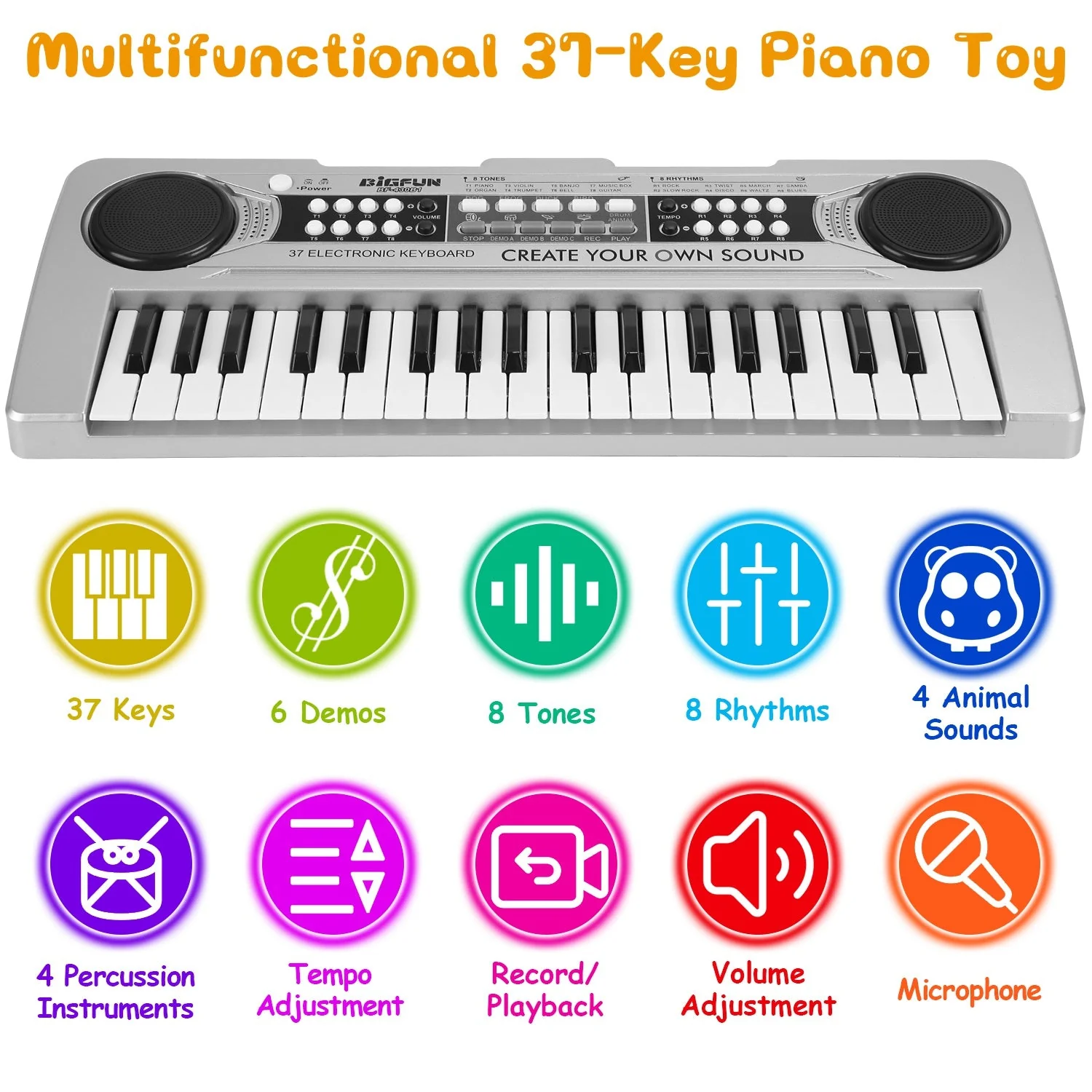 GBruno 37 Keys Digital Music Electronic Keyboard - Image 4