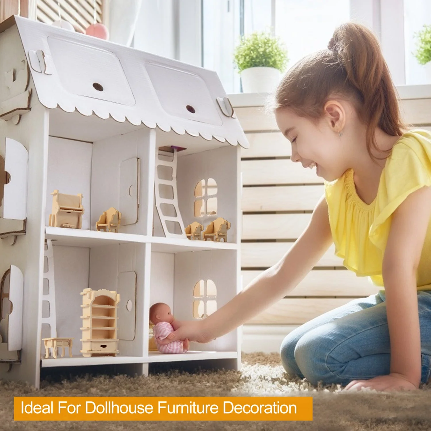 GBruno 3D Wooden Dollhouse Furniture Puzzles - Image 5