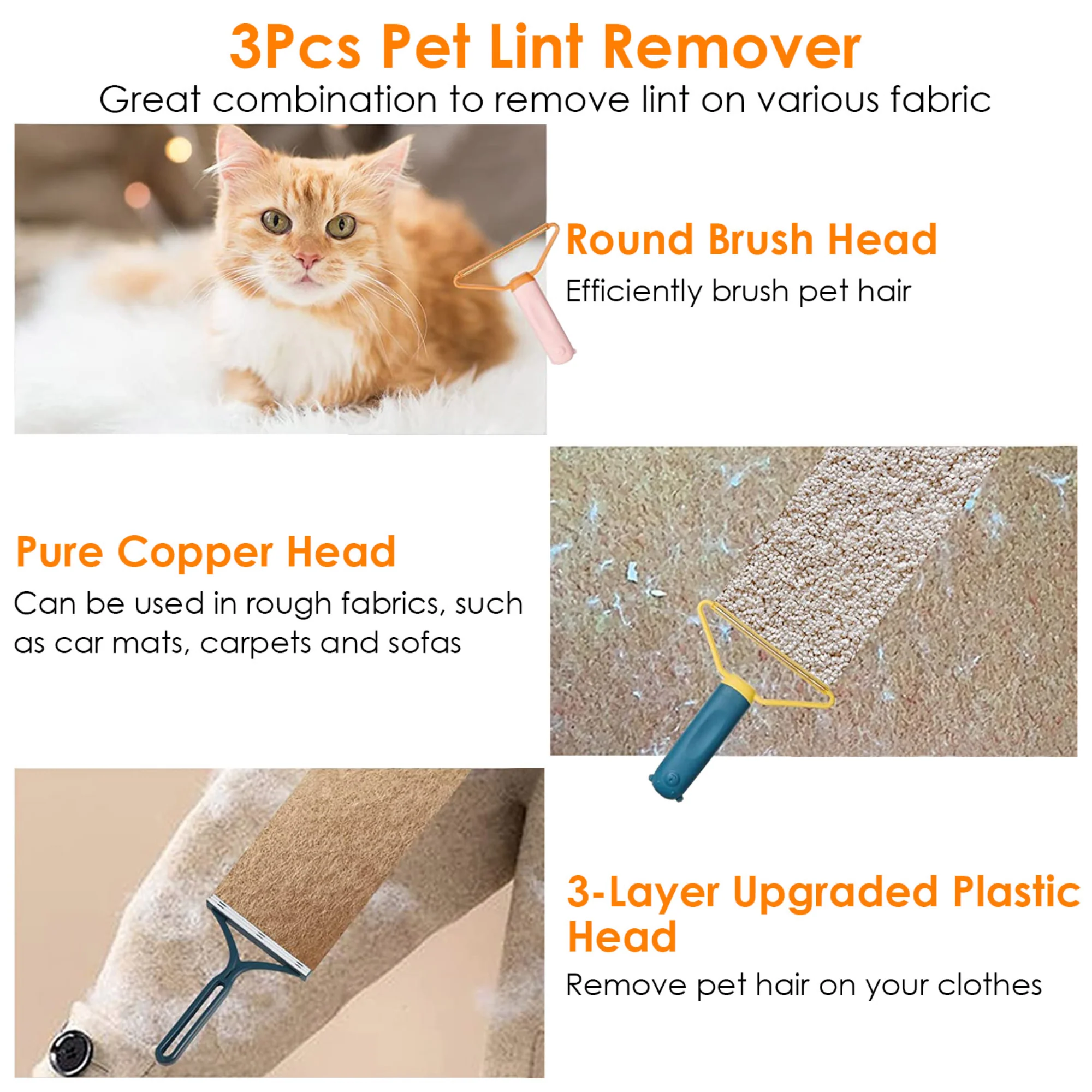 GBruno 3Pcs Portable Lint Remover - Image 3