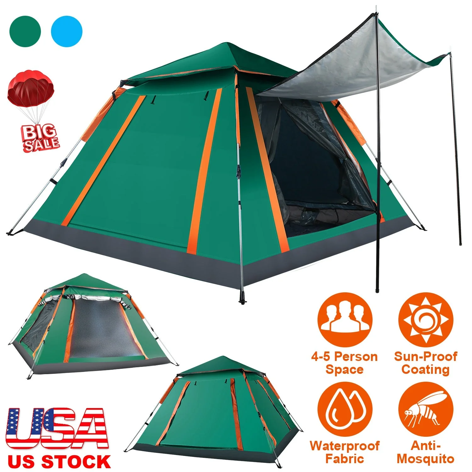 GBruno 4-5 Person Camping Tent - Image 3