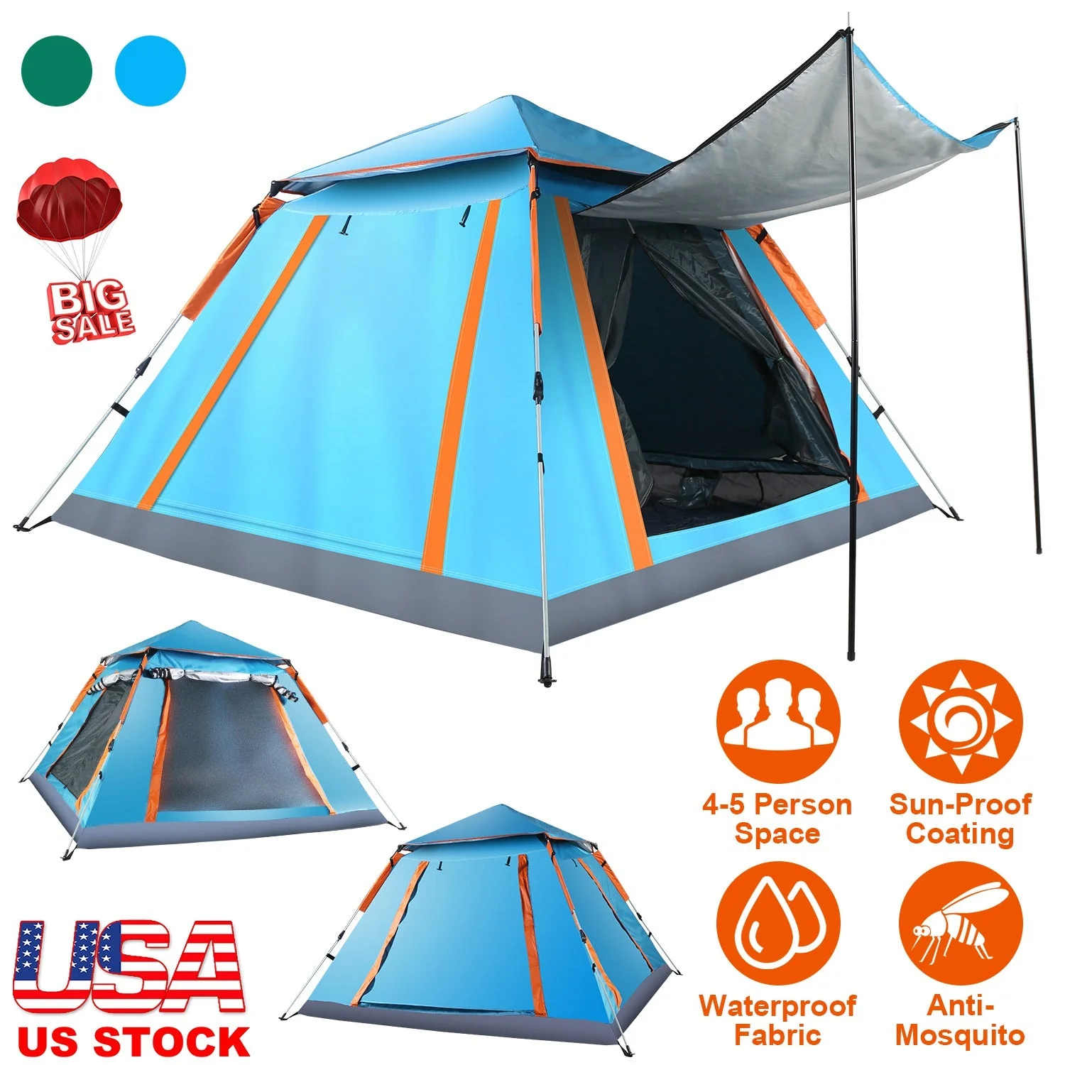 GBruno 4-5 Person Camping Tent - Image 3