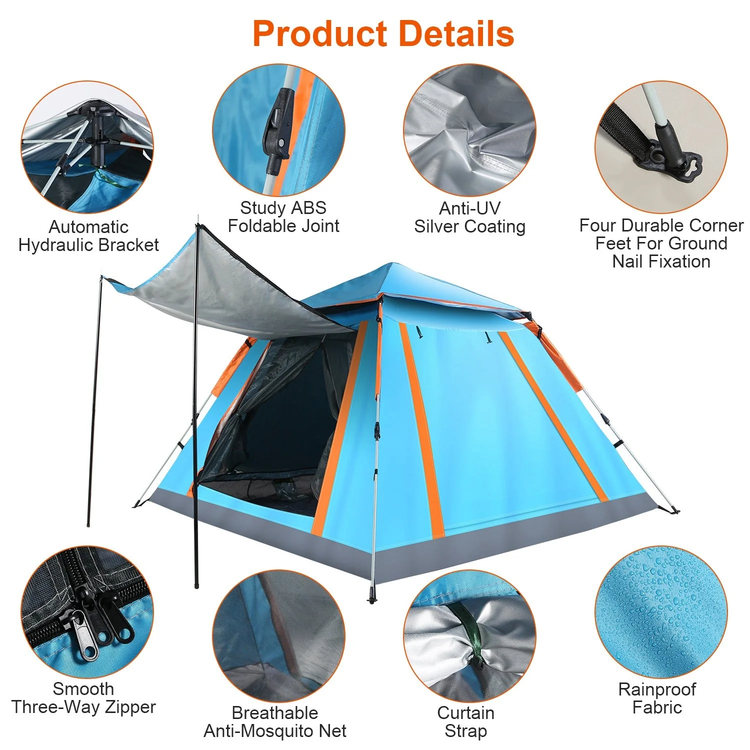 GBruno 4-5 Person Camping Tent - Image 6