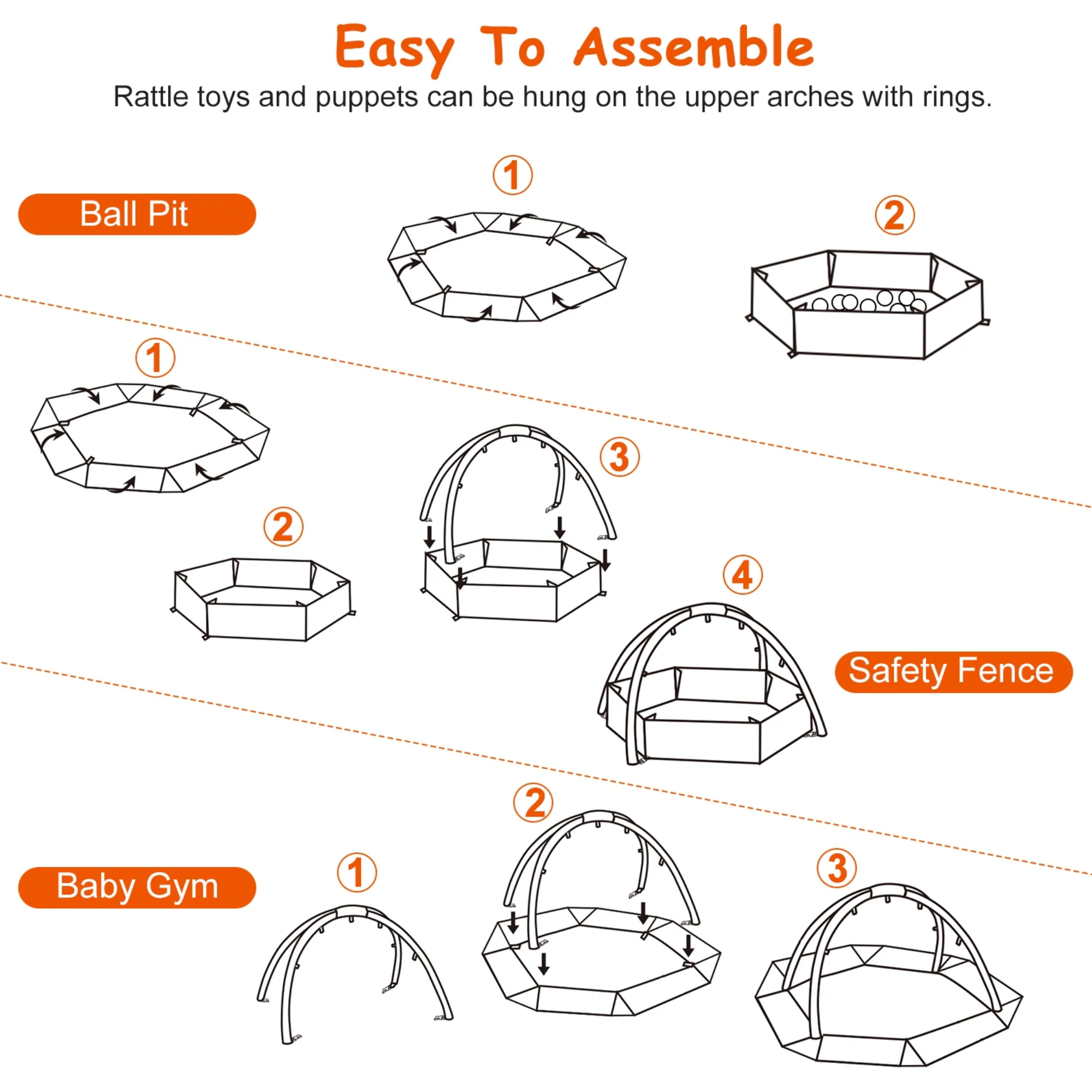 GBruno  4 In 1 Baby Gym Play Mat - Image 5