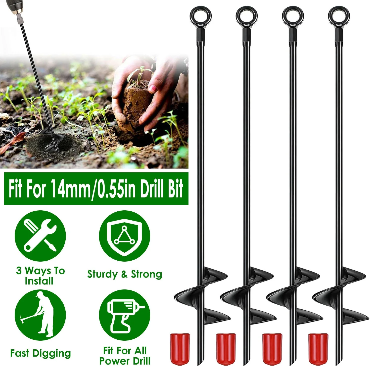 GBruno 4 Pack Heavy Duty Ground - Image 2