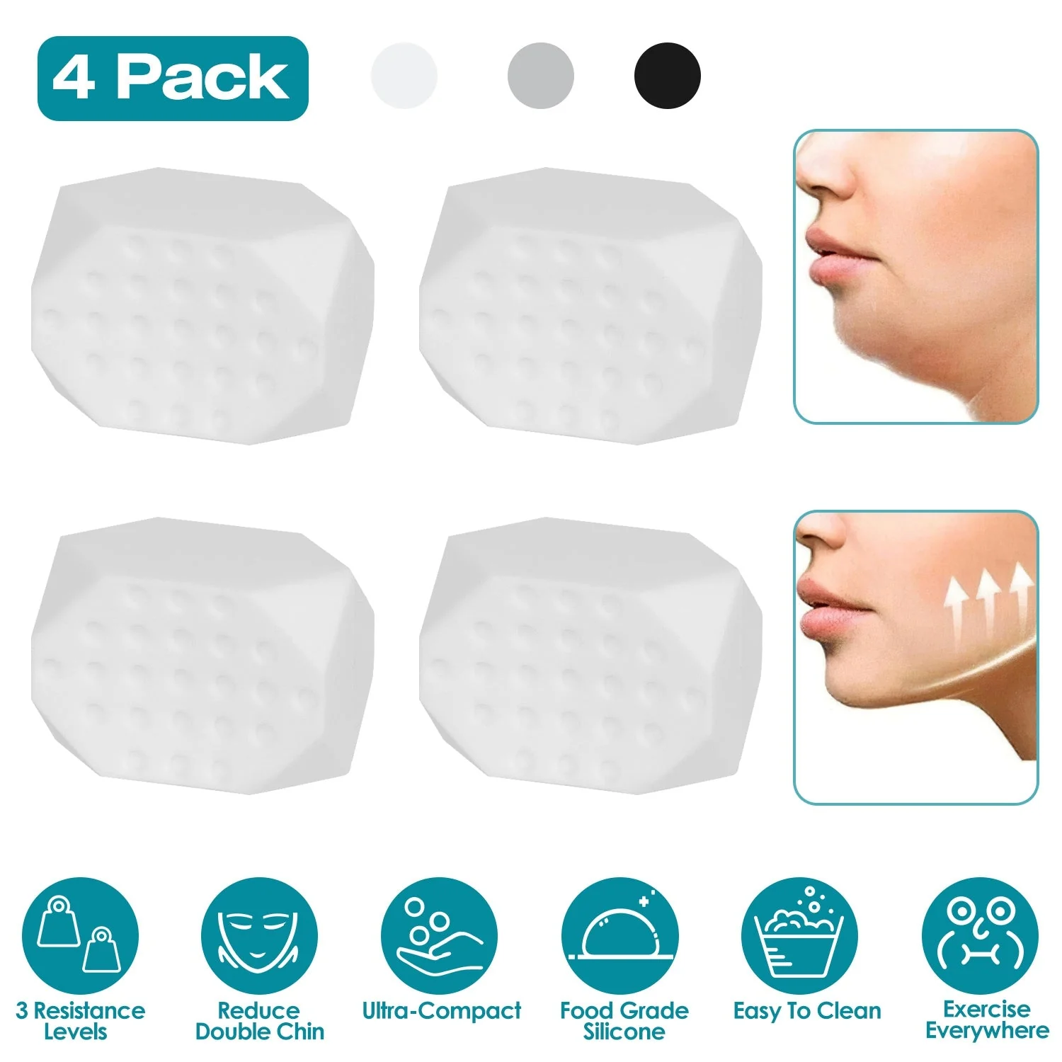 GBruno 4 Pack Jawline Exerciser - Image 2