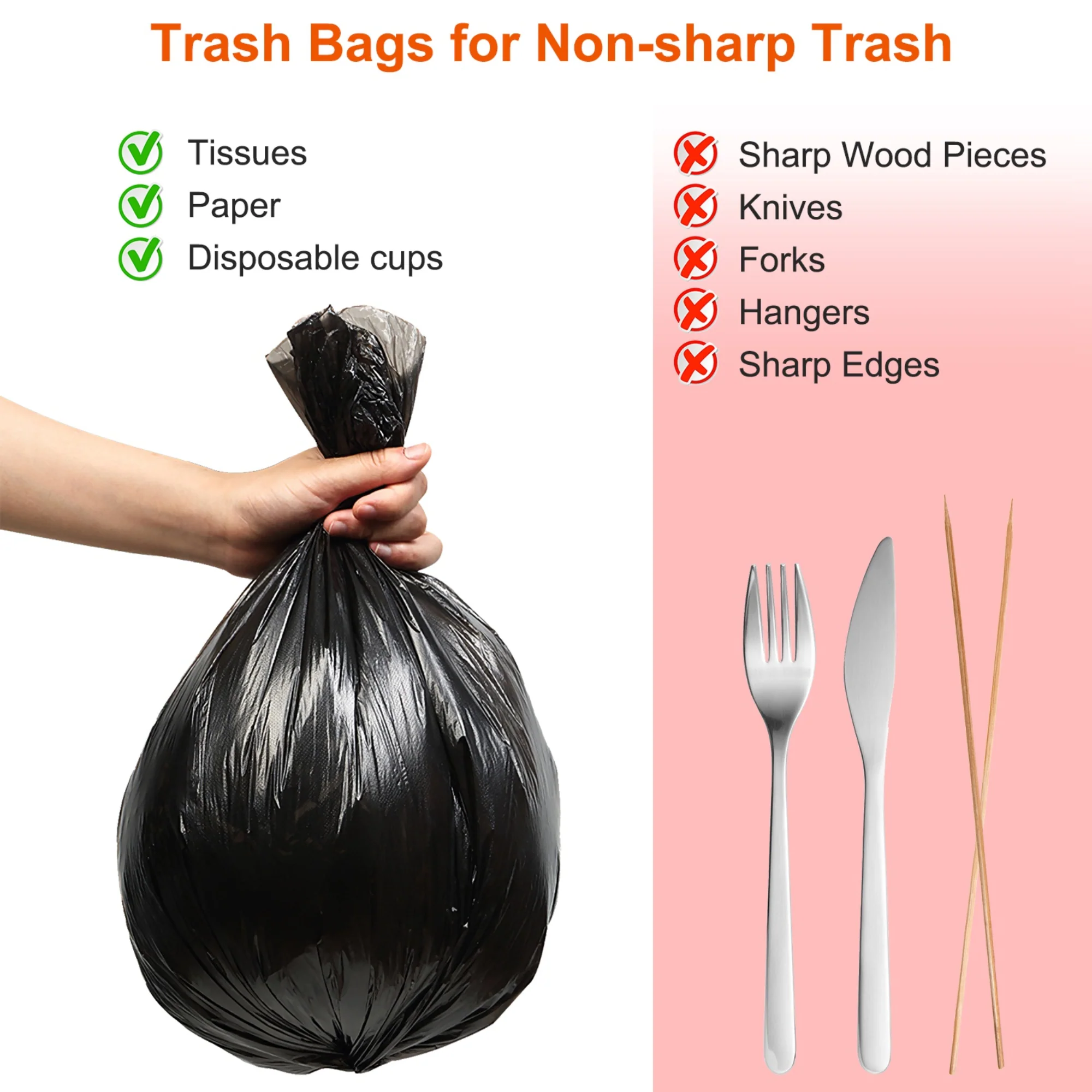 GBruno 4 Rolls Black Garbage Bag - Image 6