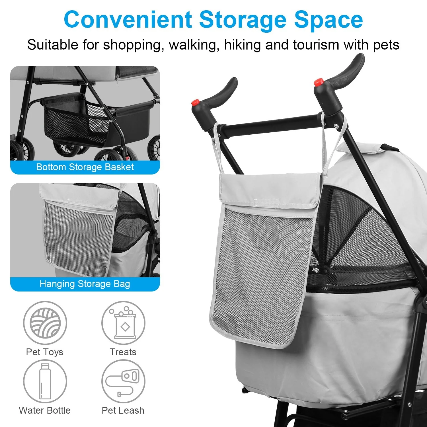 GBruno 4 Wheels Pet Stroller - Image 5