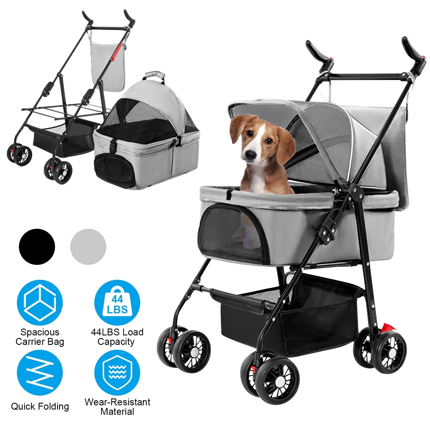 GBruno 4 Wheels Pet Stroller - Image 6