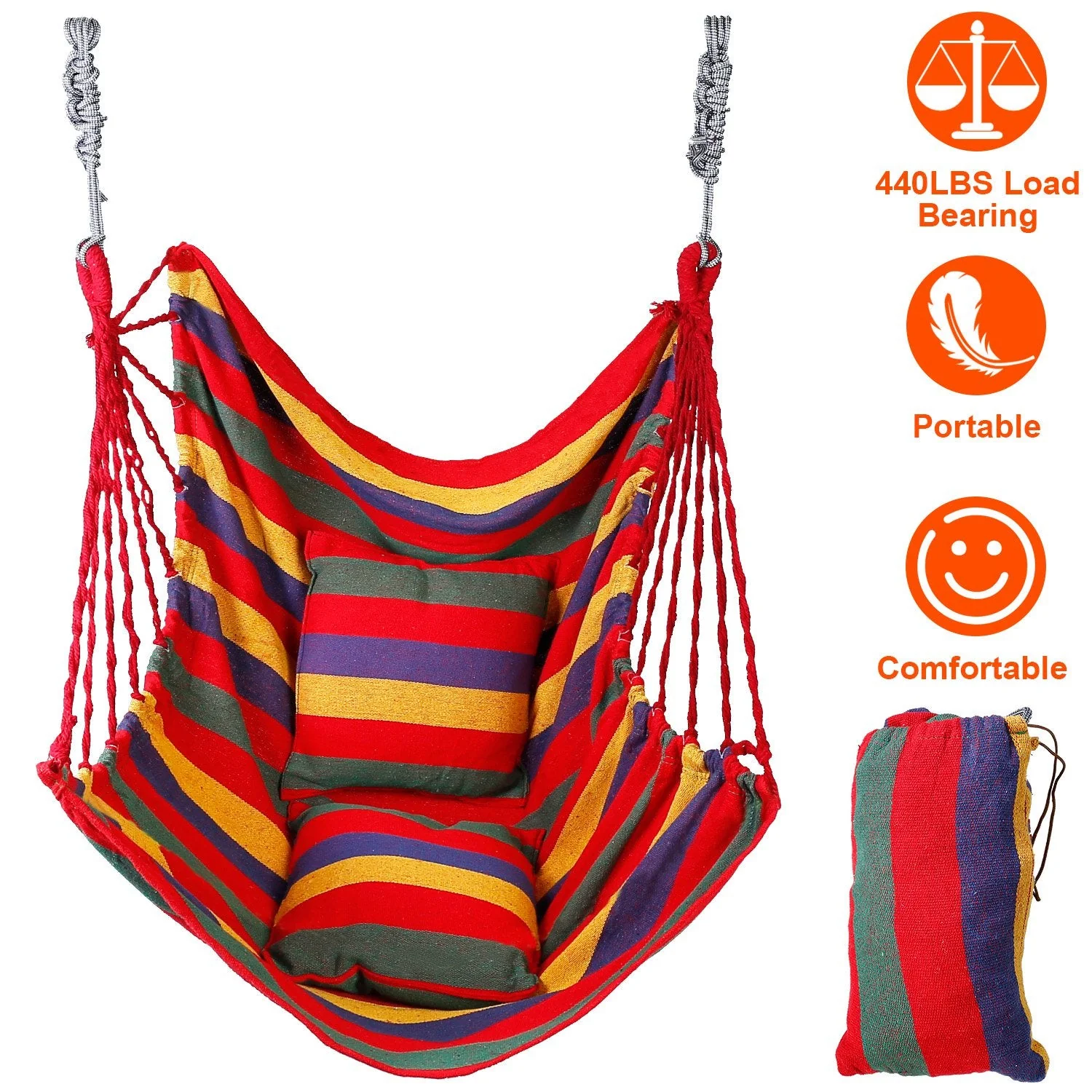 GBruno 440LBS Hammock Hanging Chair - Image 4