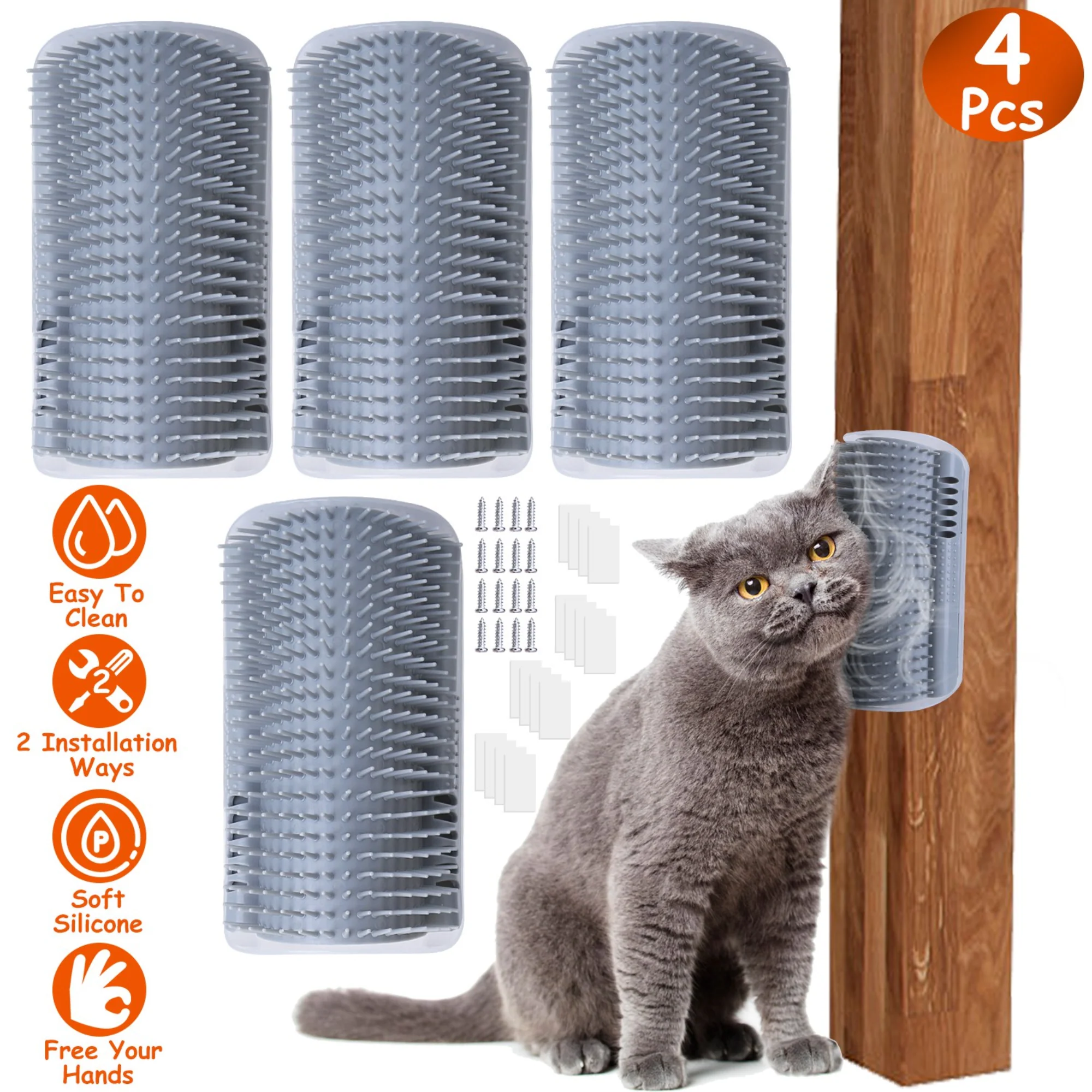 GBruno 4Pcs Cat Self Groomer - Image 2