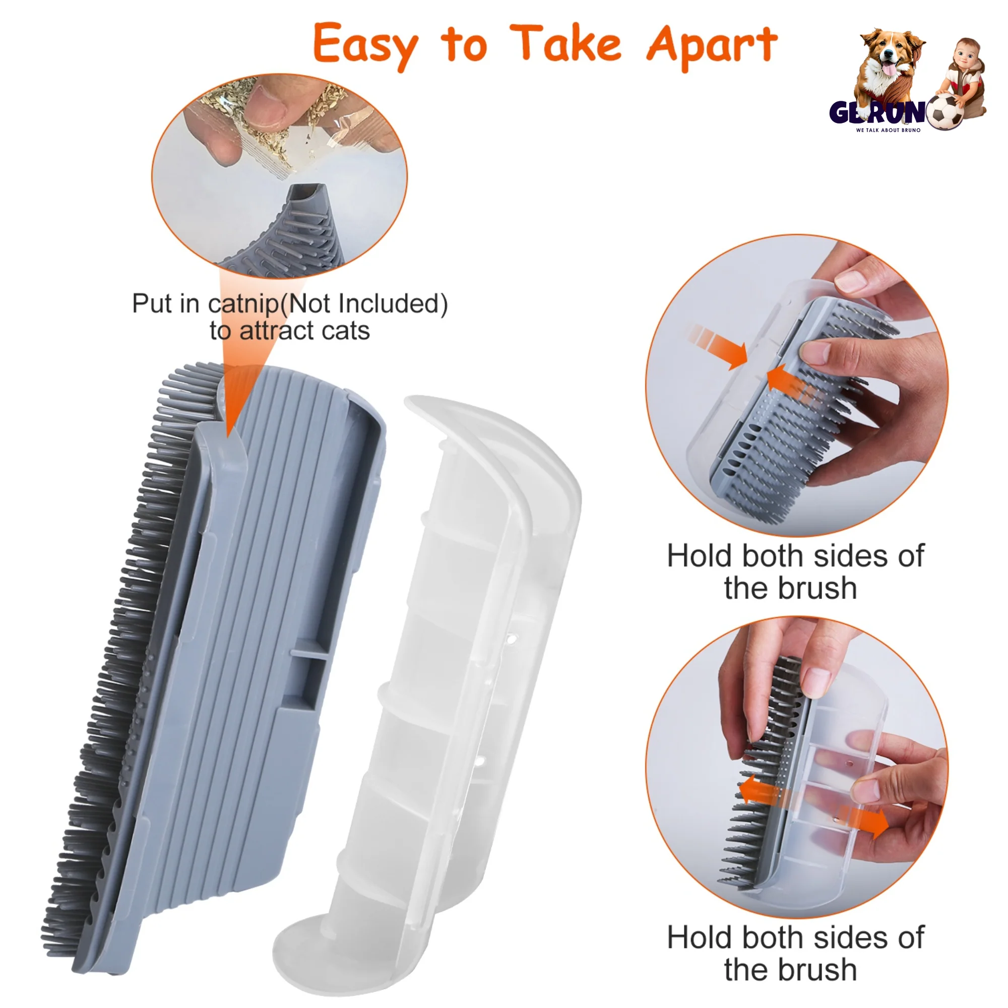 GBruno 4Pcs Cat Self Groomer - Image 4