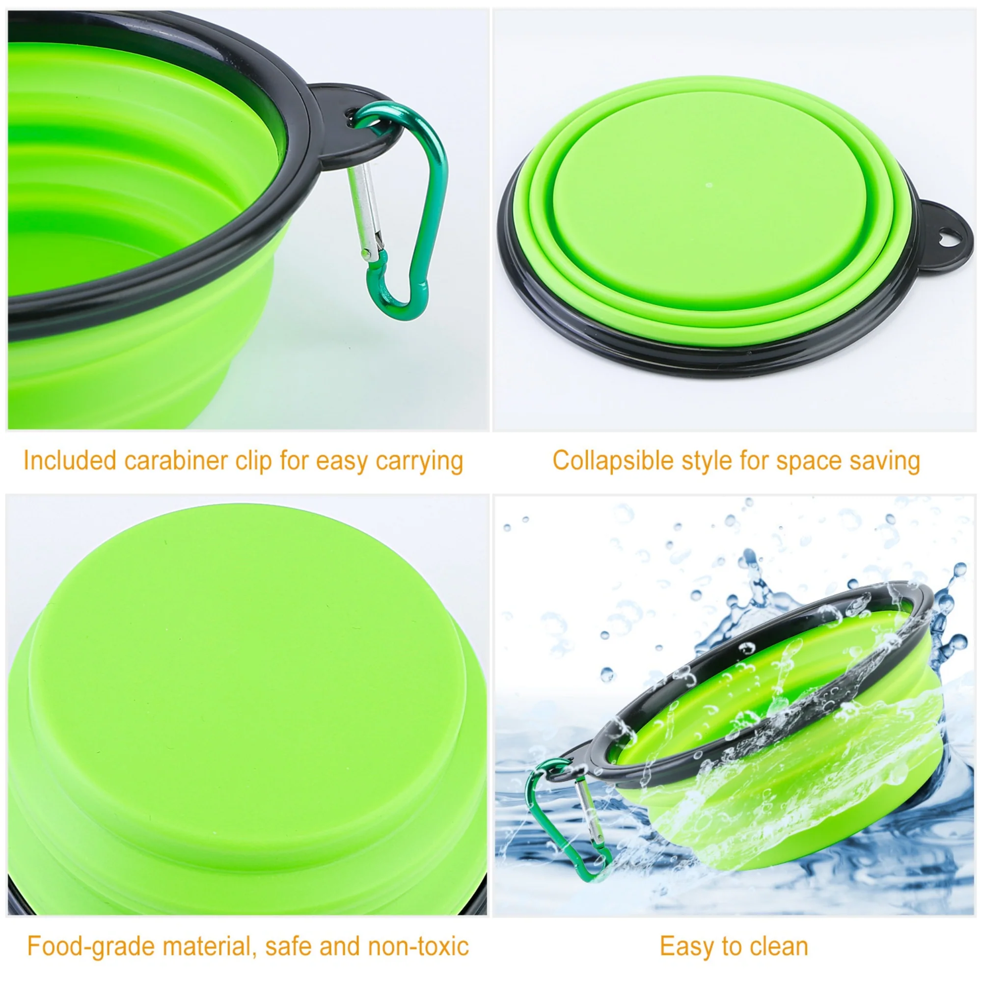 GBruno 4Pcs Silicone Collapsible Dog Bowls - Image 4