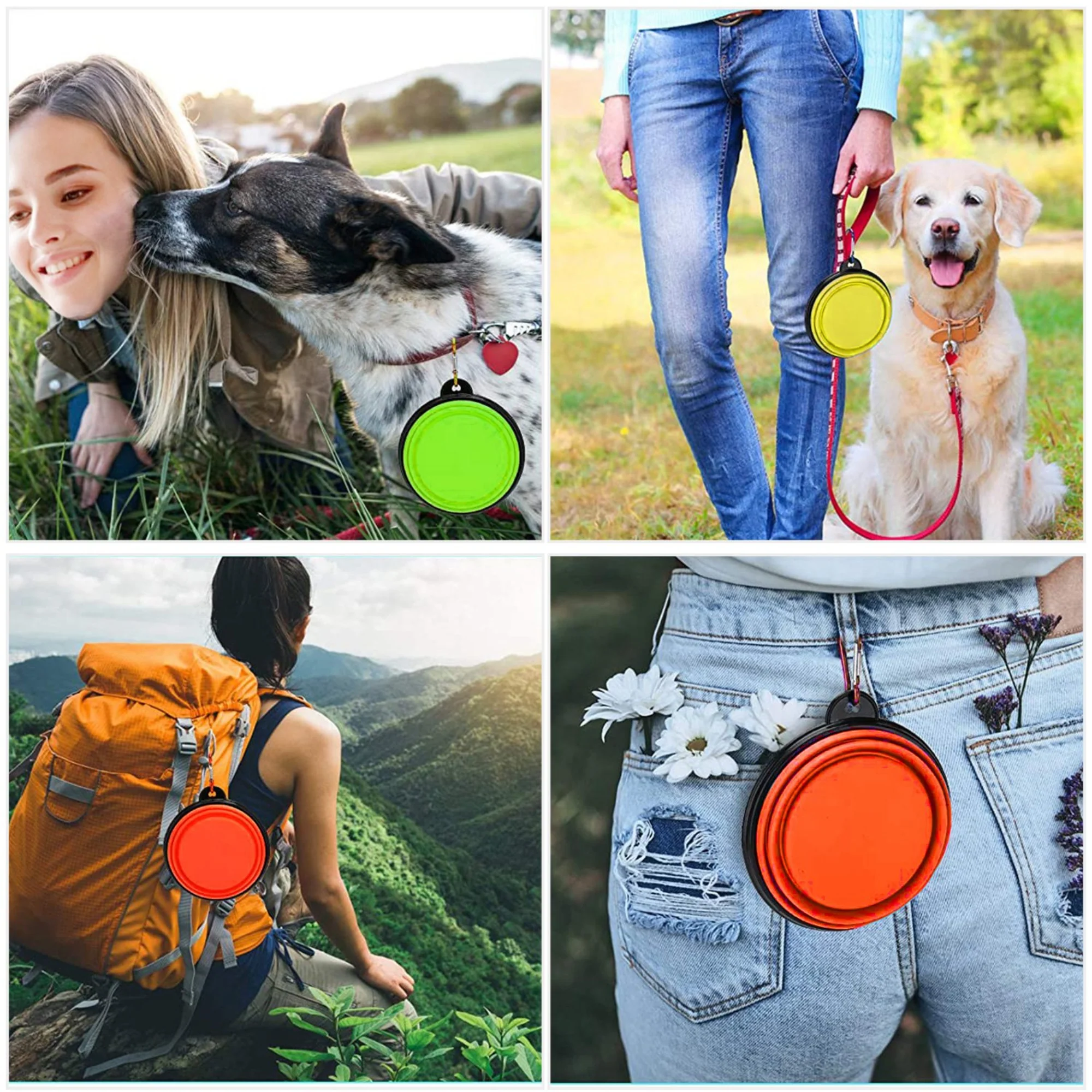 GBruno 4Pcs Silicone Collapsible Dog Bowls - Image 5