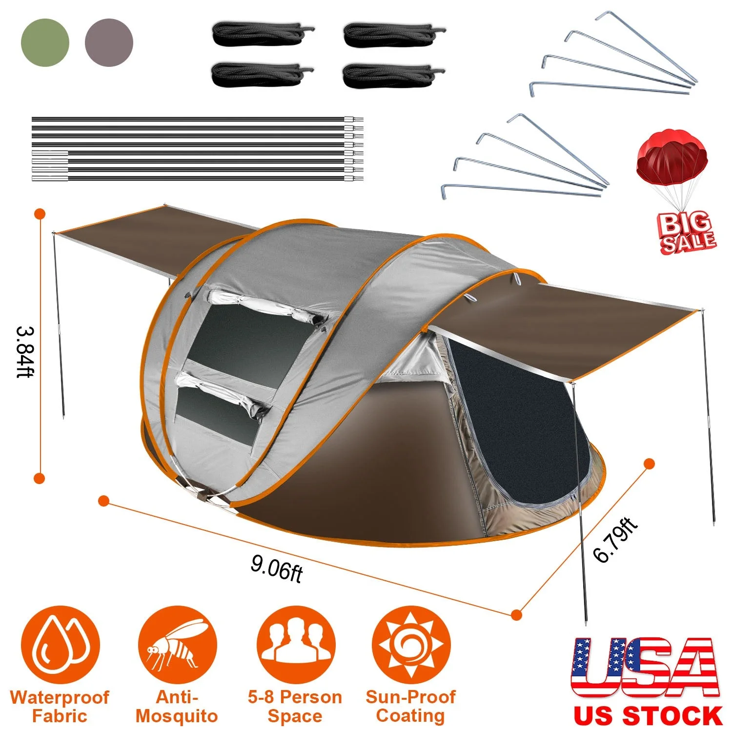 GBruno 5-8 Person Pop Up Tent - Image 3