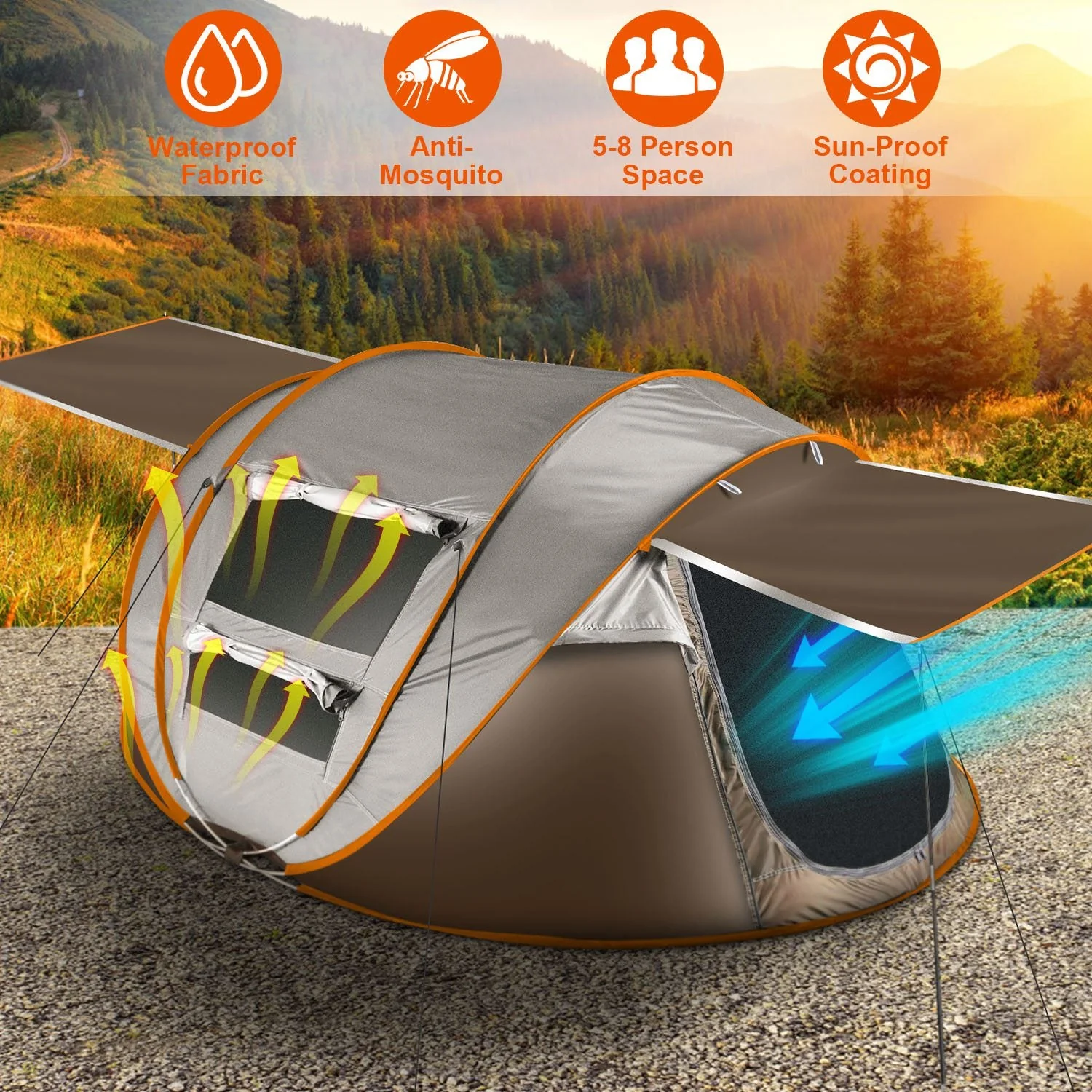 GBruno 5-8 Person Pop Up Tent - Image 4