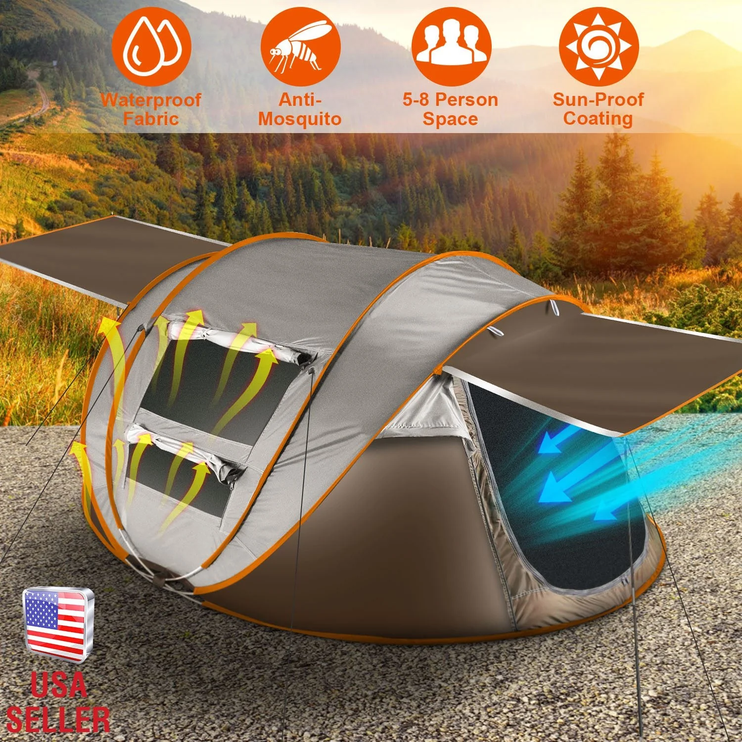 GBruno 5-8 Person Pop Up Tent - Image 5