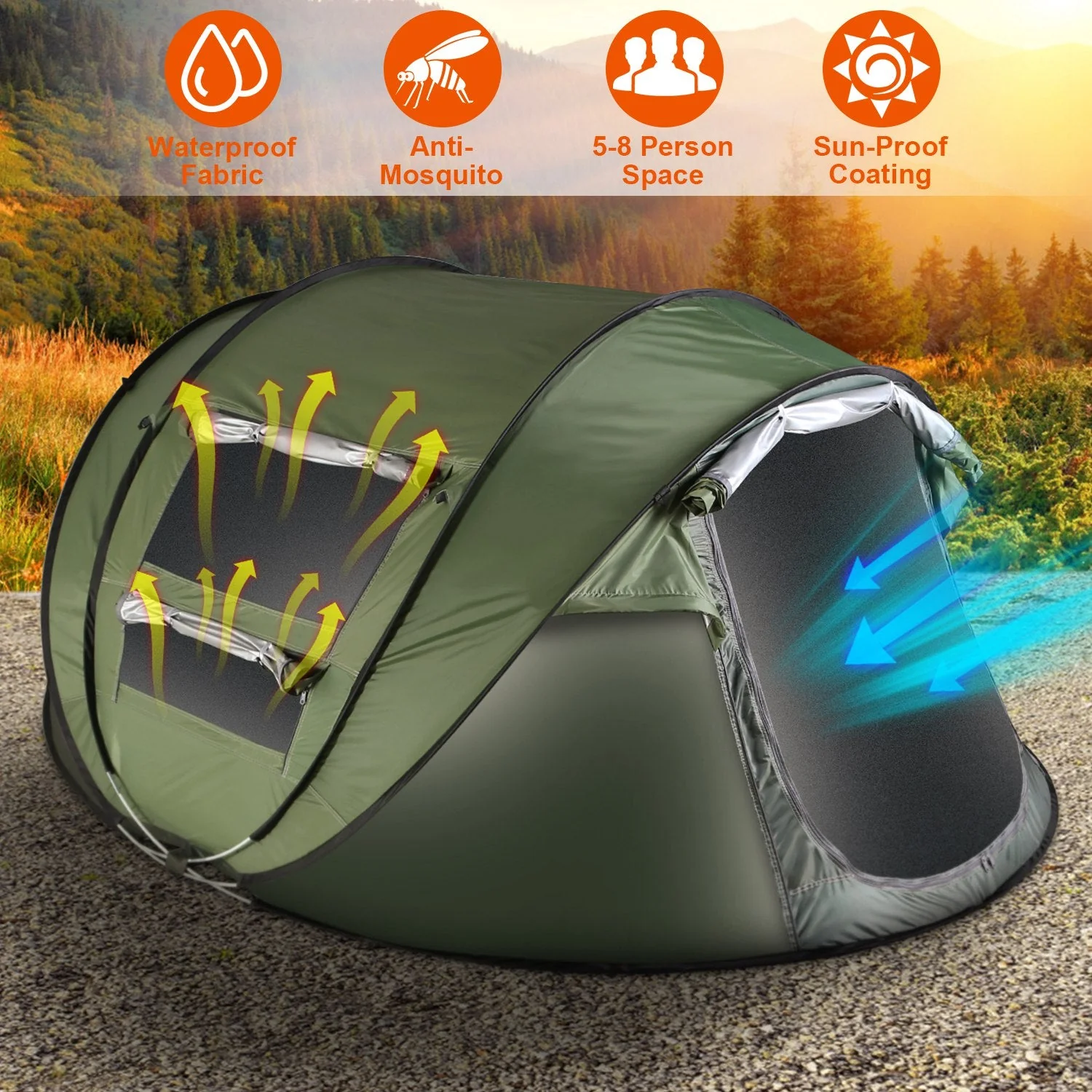 GBruno 5-8 Person Pop Up Tent - Image 4