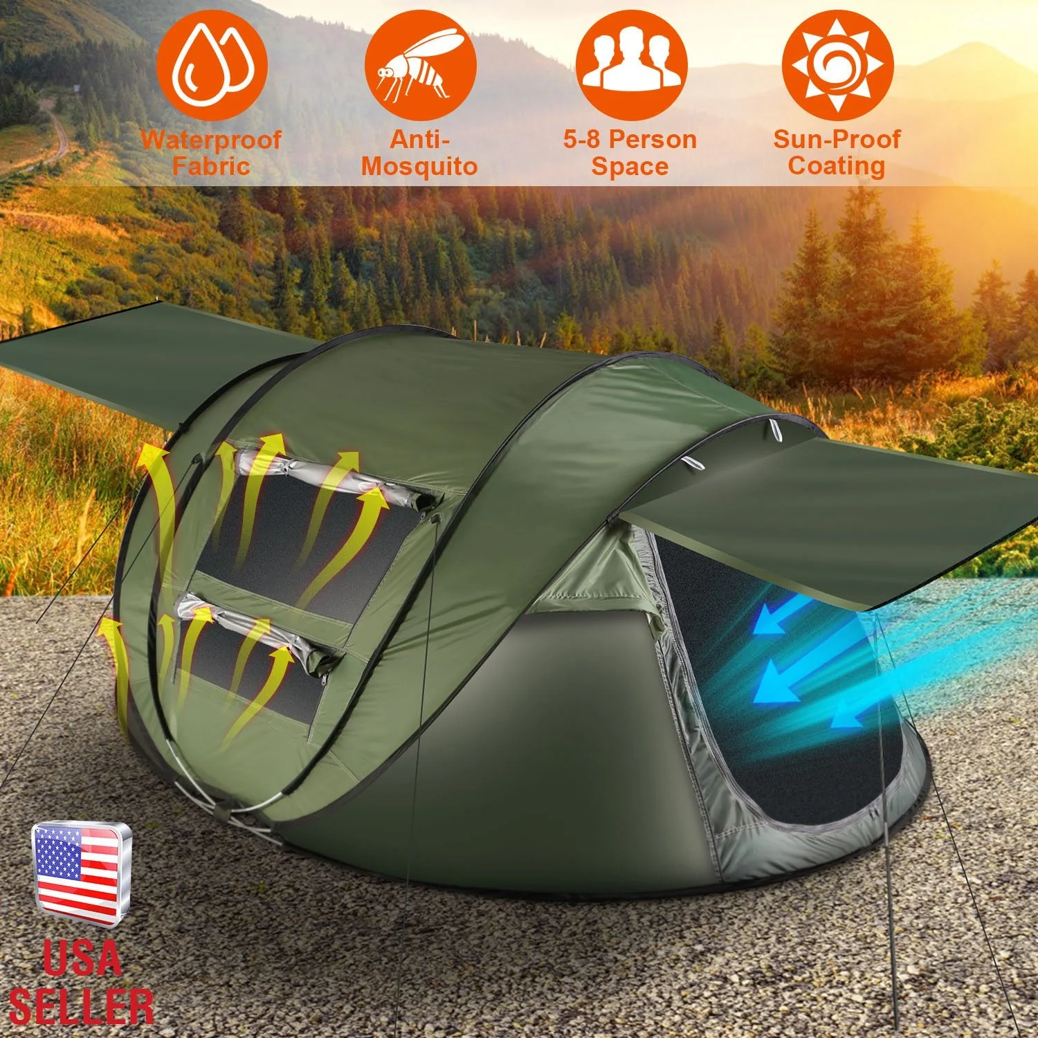 GBruno 5-8 Person Pop Up Tent - Image 5