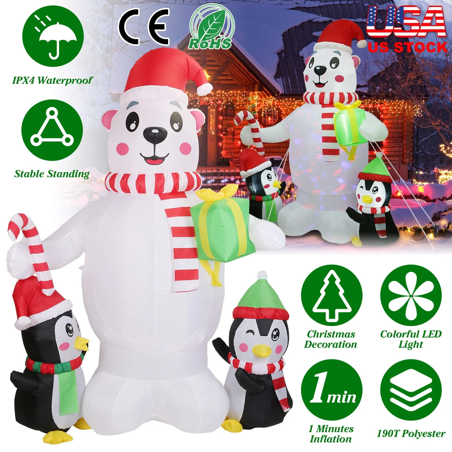 GBruno 5.9FT Christmas Inflatable Outdoor Decoration - Image 3