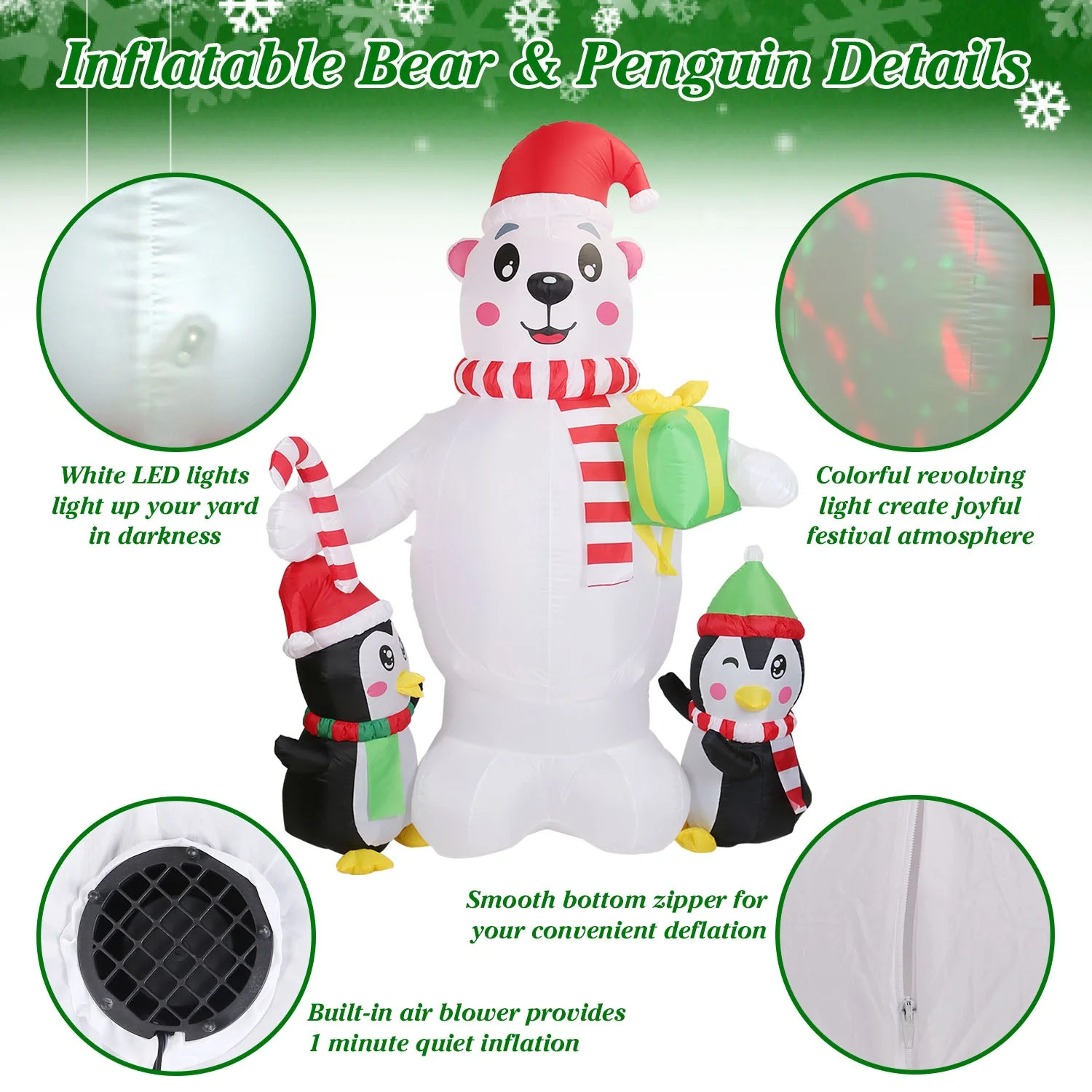 GBruno 5.9FT Christmas Inflatable Outdoor Decoration - Image 4